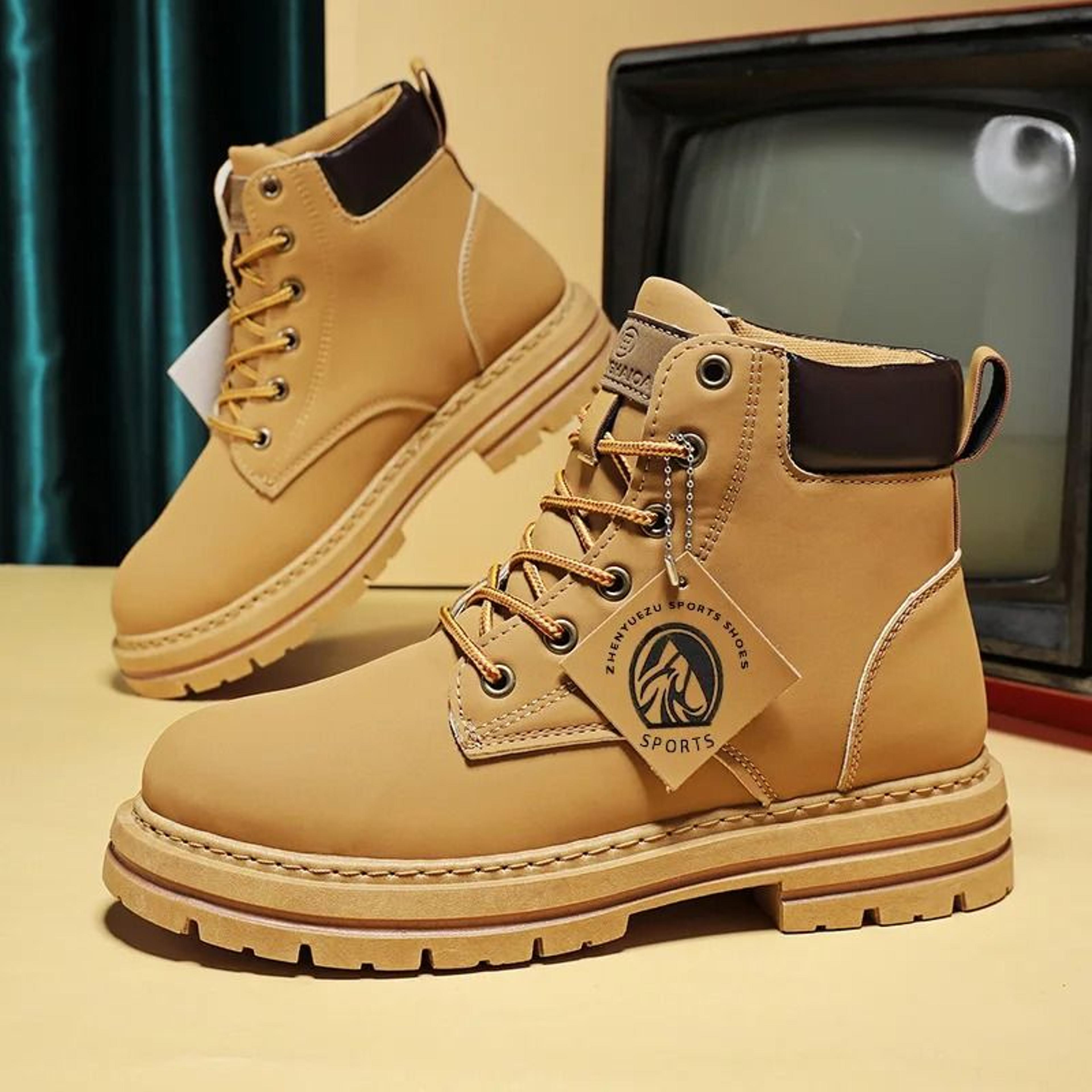 Step Out In Style And Comfort With These Men High Top Leather Boots Designed For Everyday Wear Moto 0