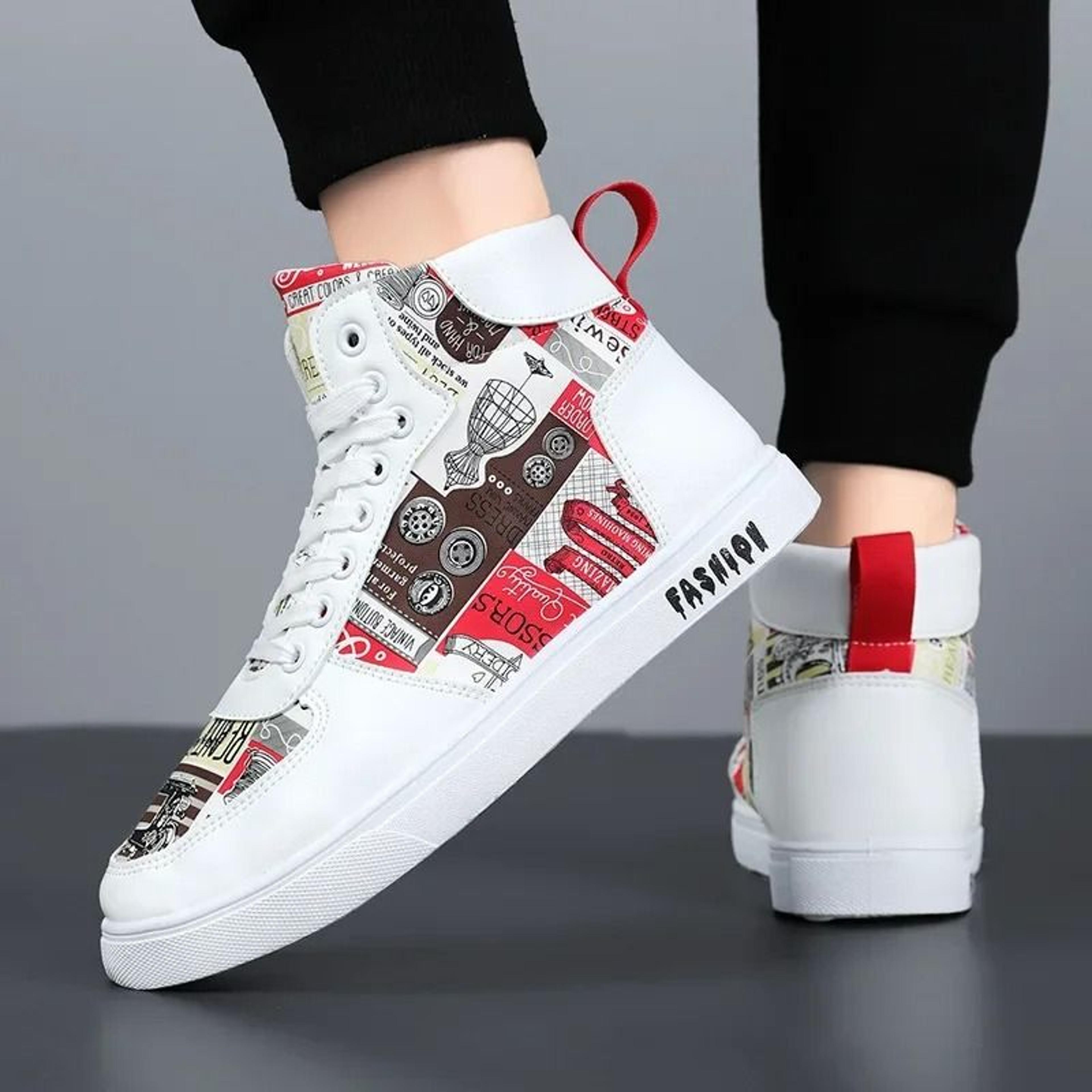 Men Casual Leather Running And Walking Sneaker Skateboard Shoes 7