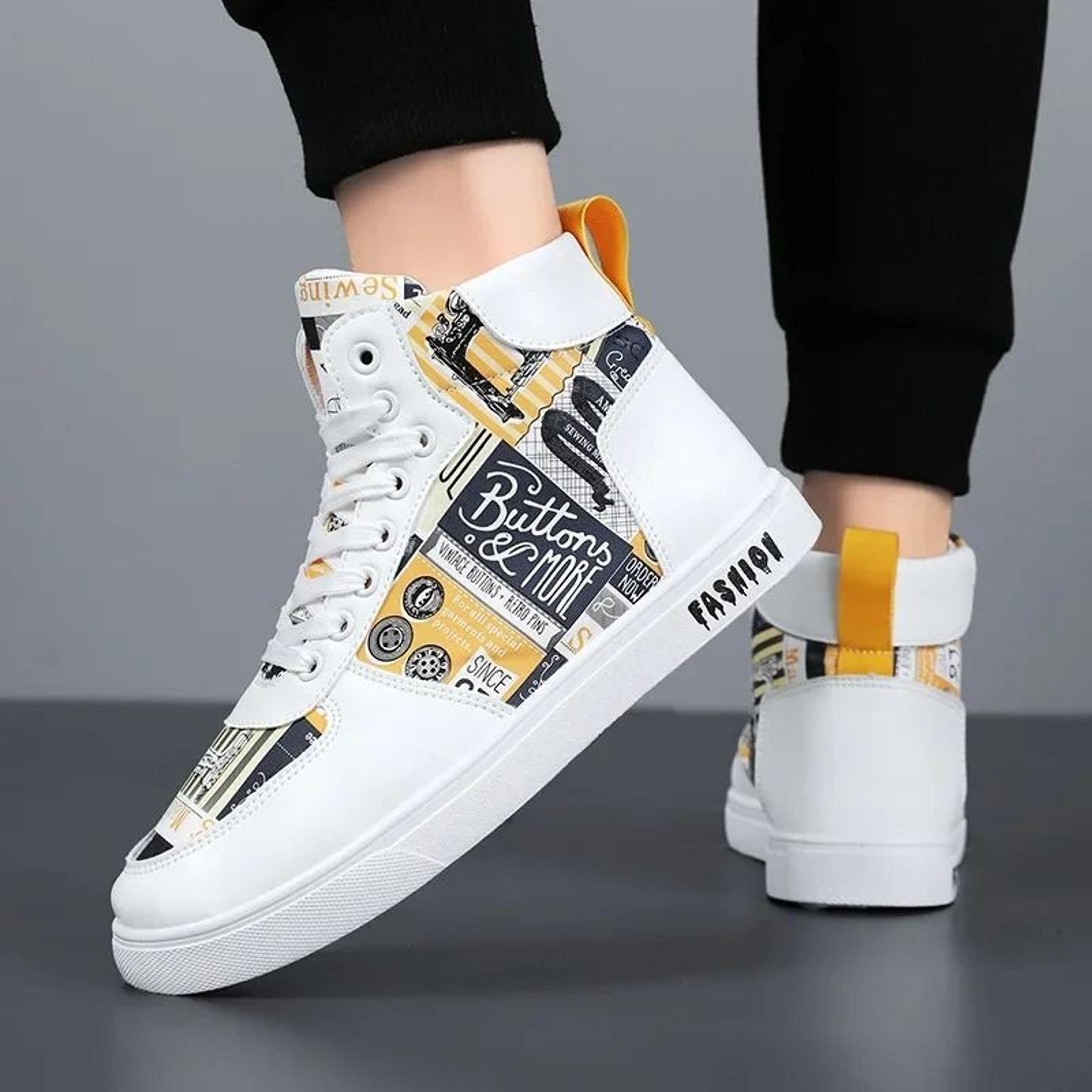 Men Casual Leather Running And Walking Sneaker Skateboard Shoes 8