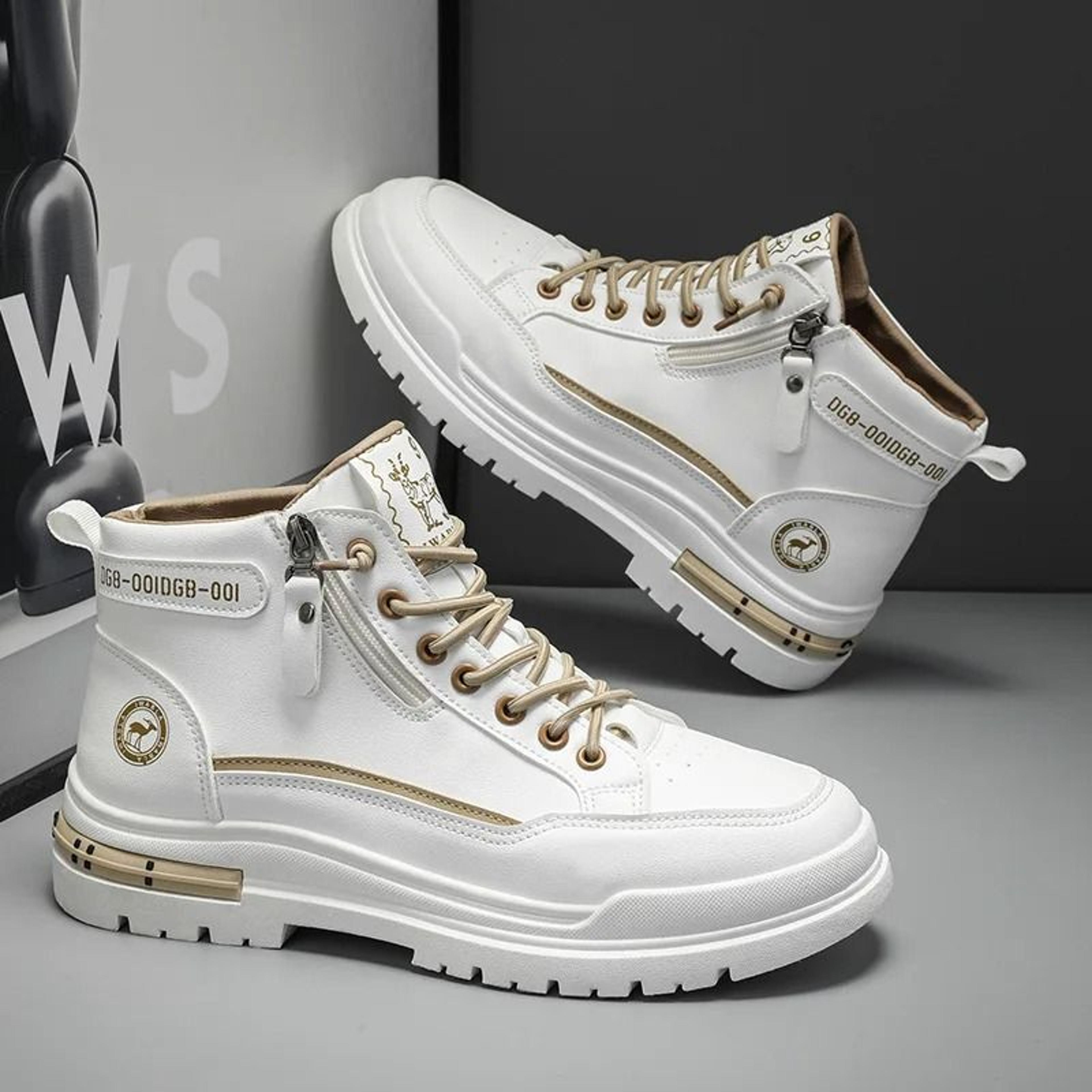 breathable casual men ankle boots retro high quality platform shoes