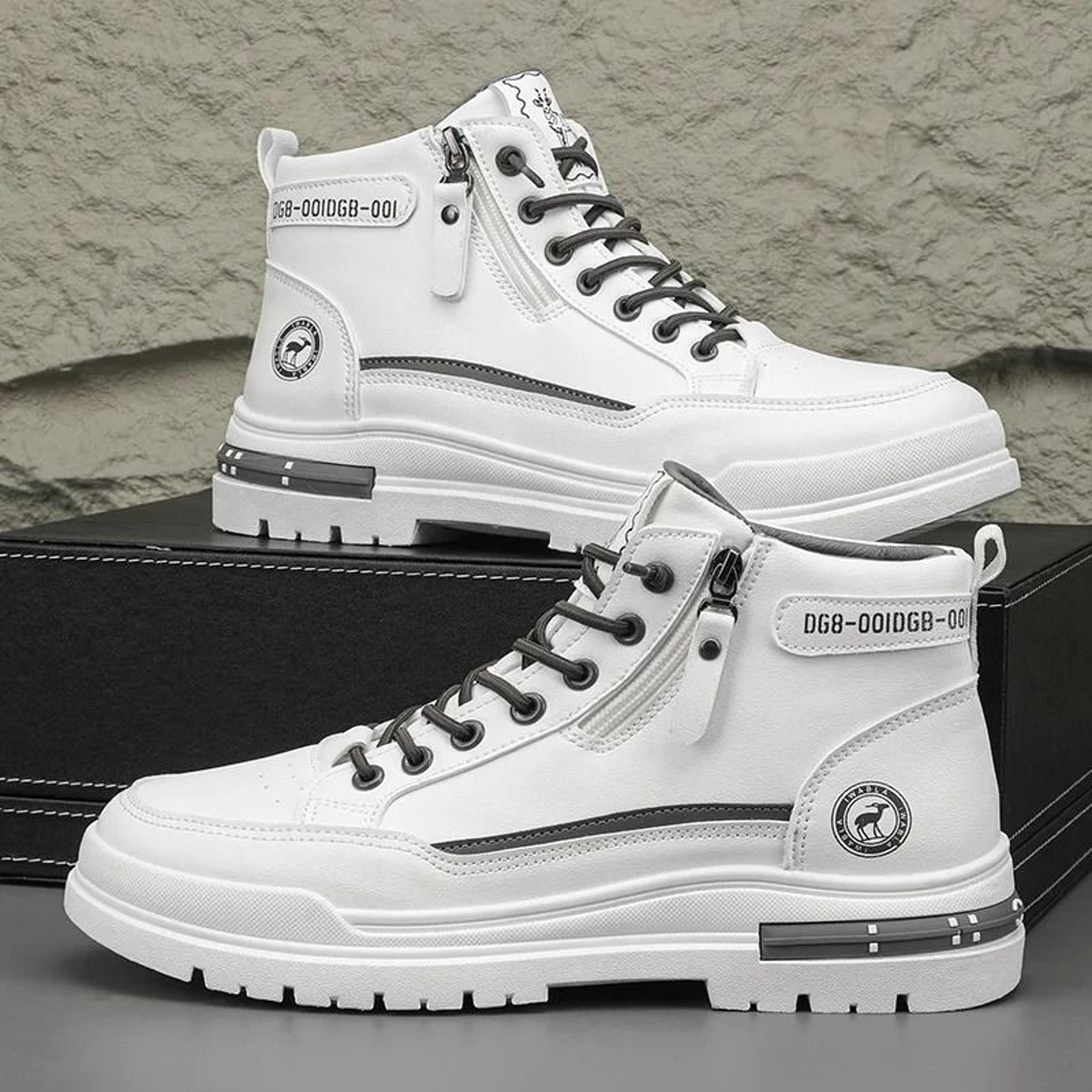 Breathable Casual Men Ankle Boots Retro High Quality Platform Shoes 4