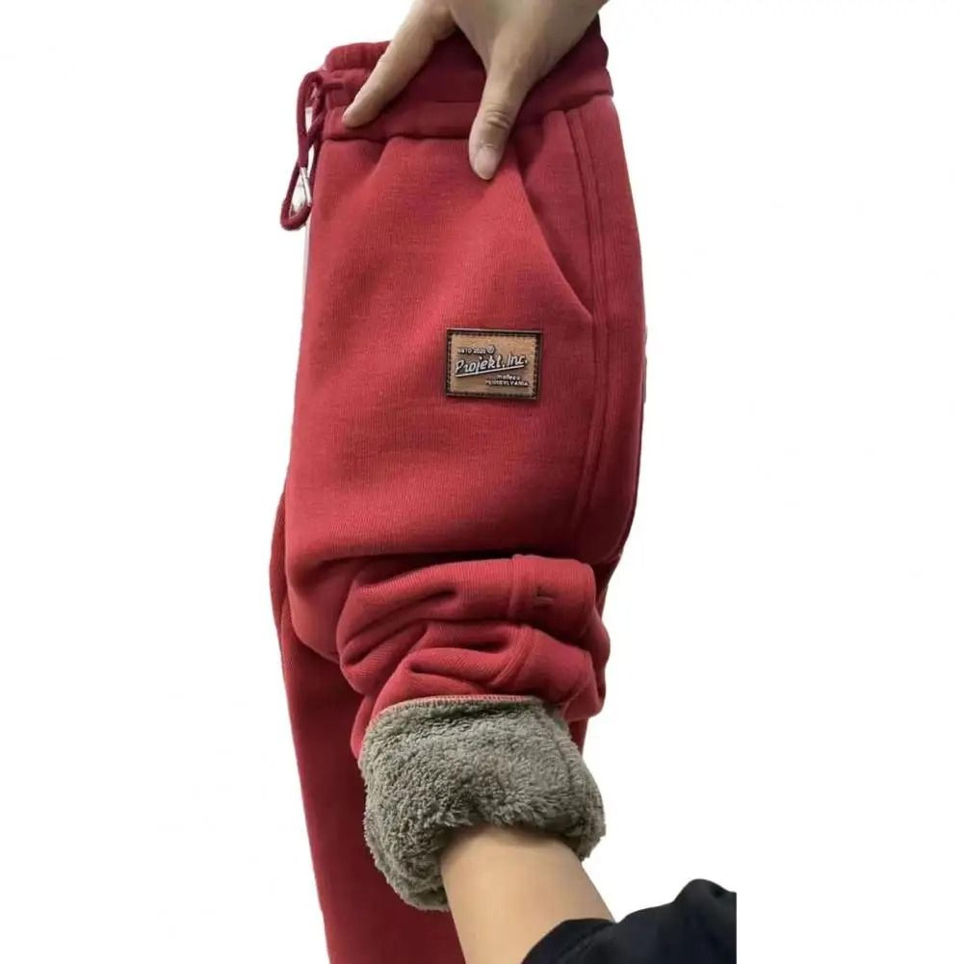 Women High Waist Thermal Sweatpants Thick Fleece Lined Harem Trousers With Pockets 3