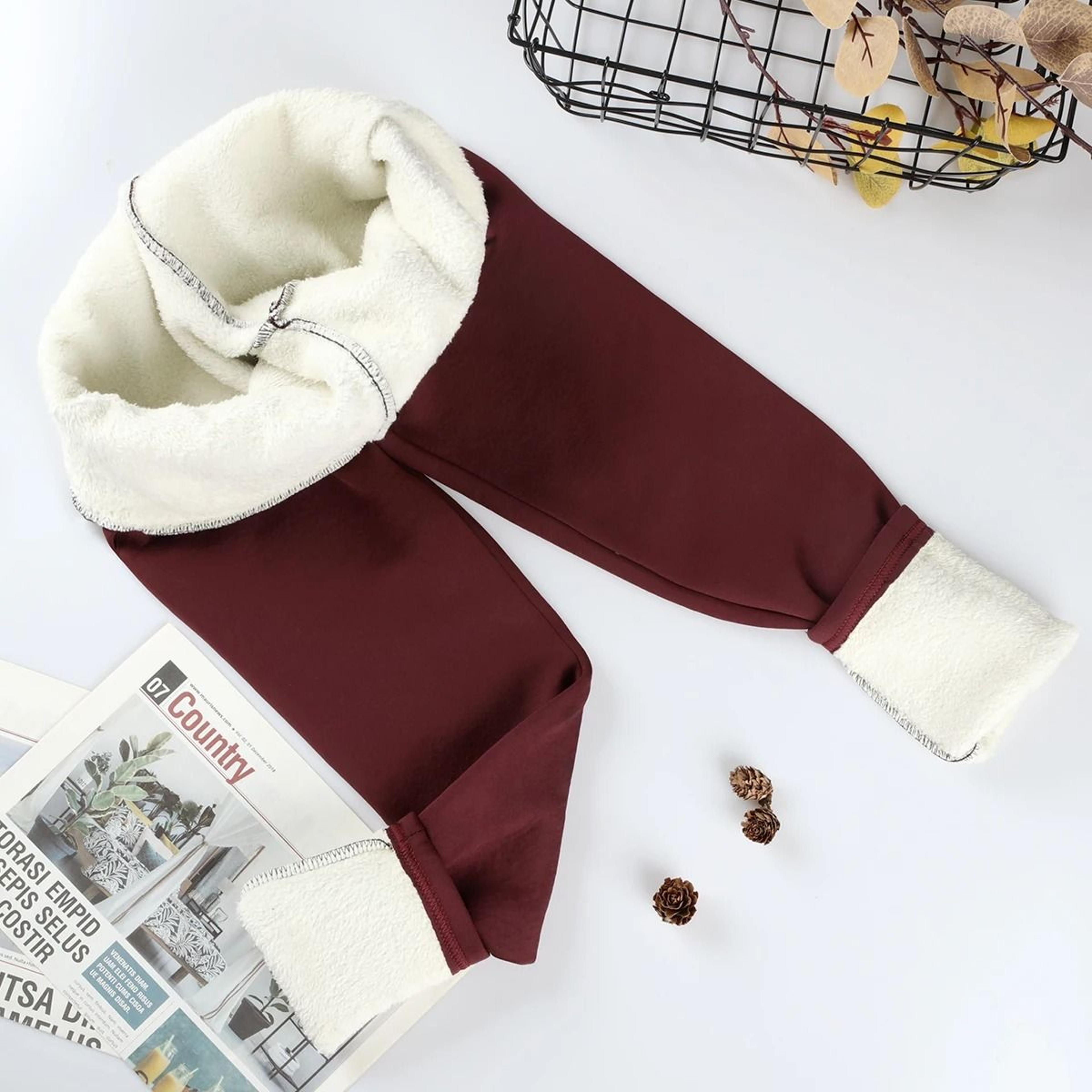 Thermal Velvet High Waist Winter Leggings Solid Color Thick Fleece Lined Classic Leggings 10