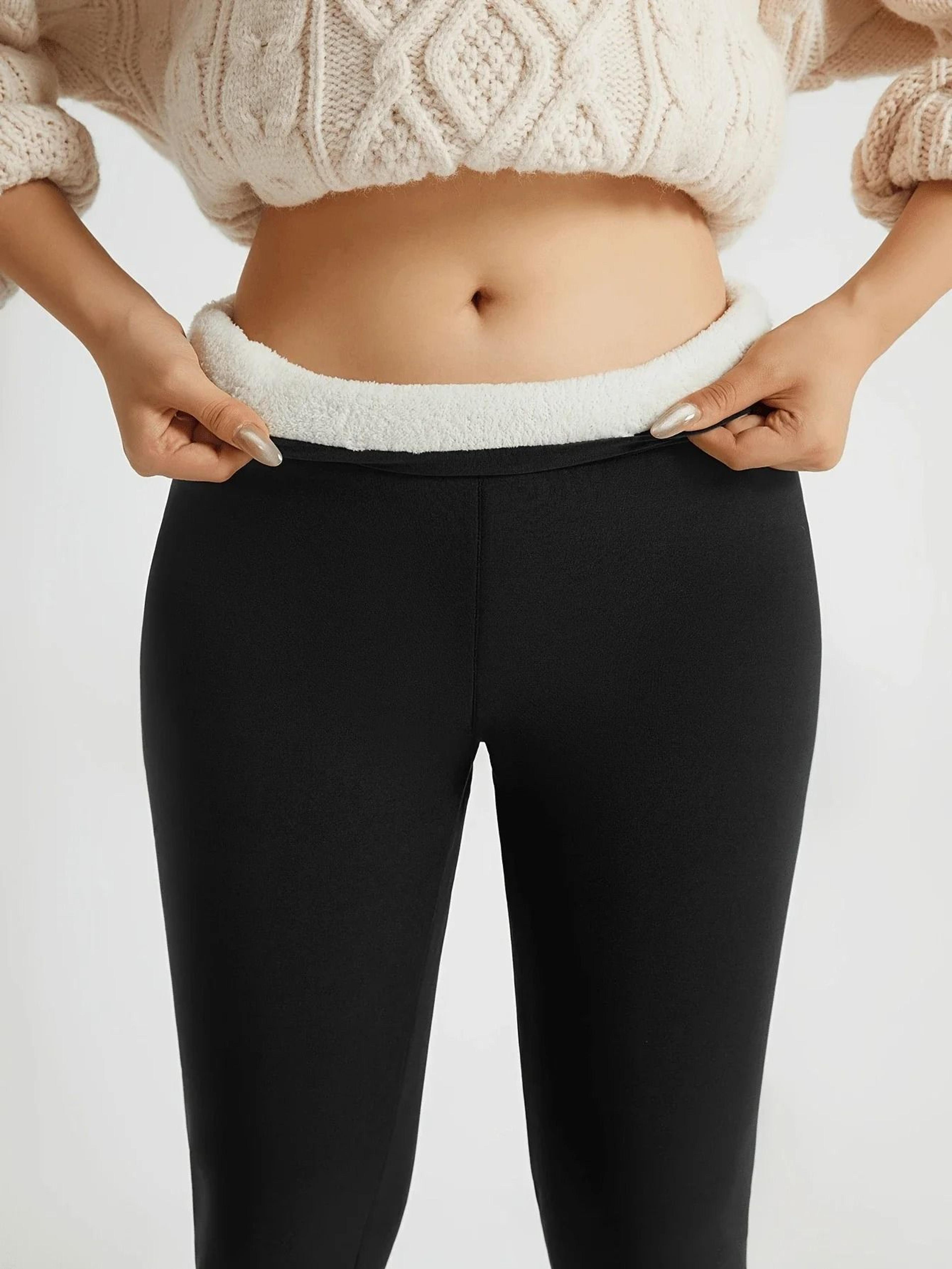 Thermal Lamb Wool Lined Running Leggings Thick Fleece Winter Warm Leggings For Women 1