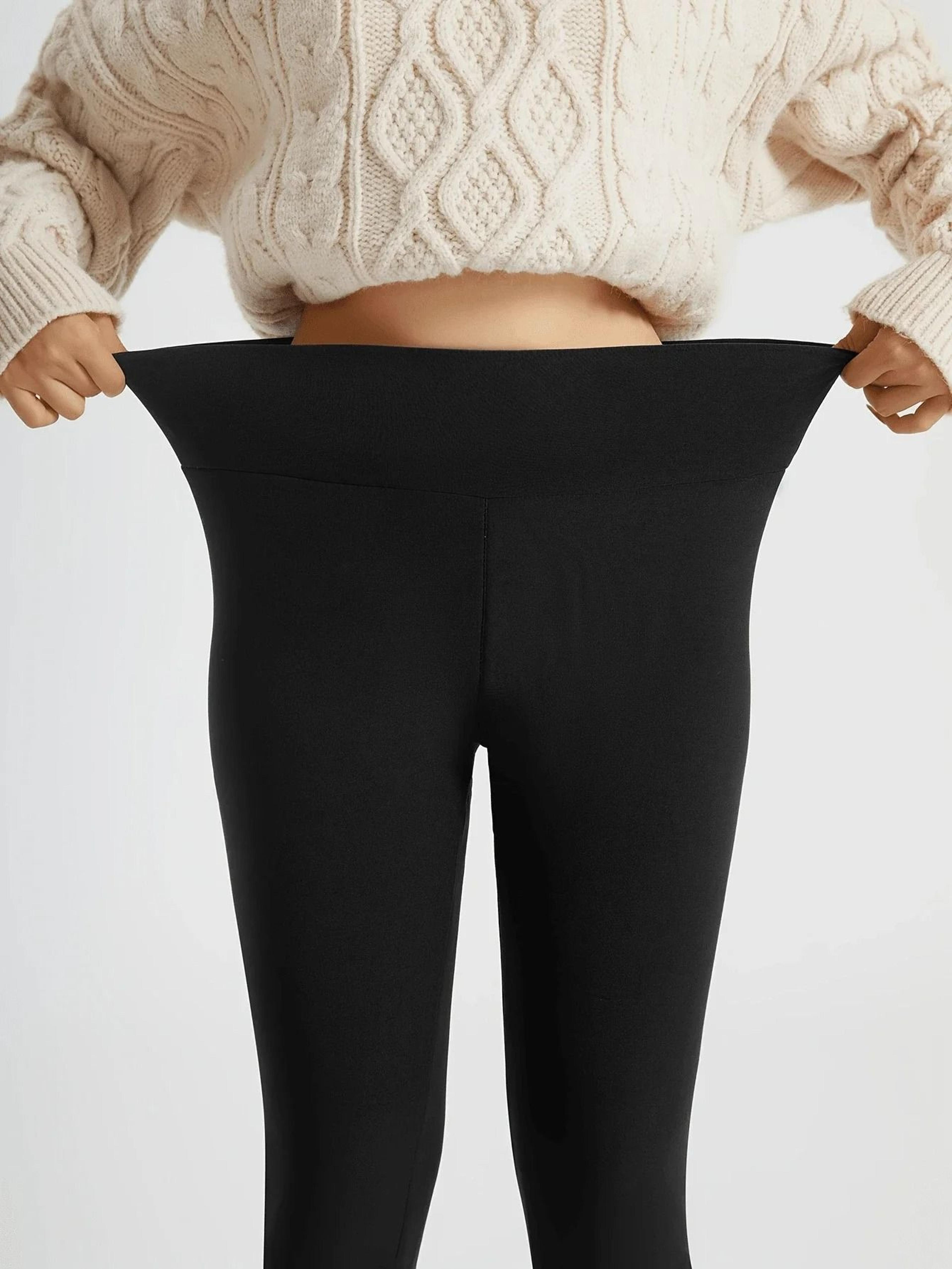 Thermal Lamb Wool Lined Running Leggings Thick Fleece Winter Warm Leggings For Women 2