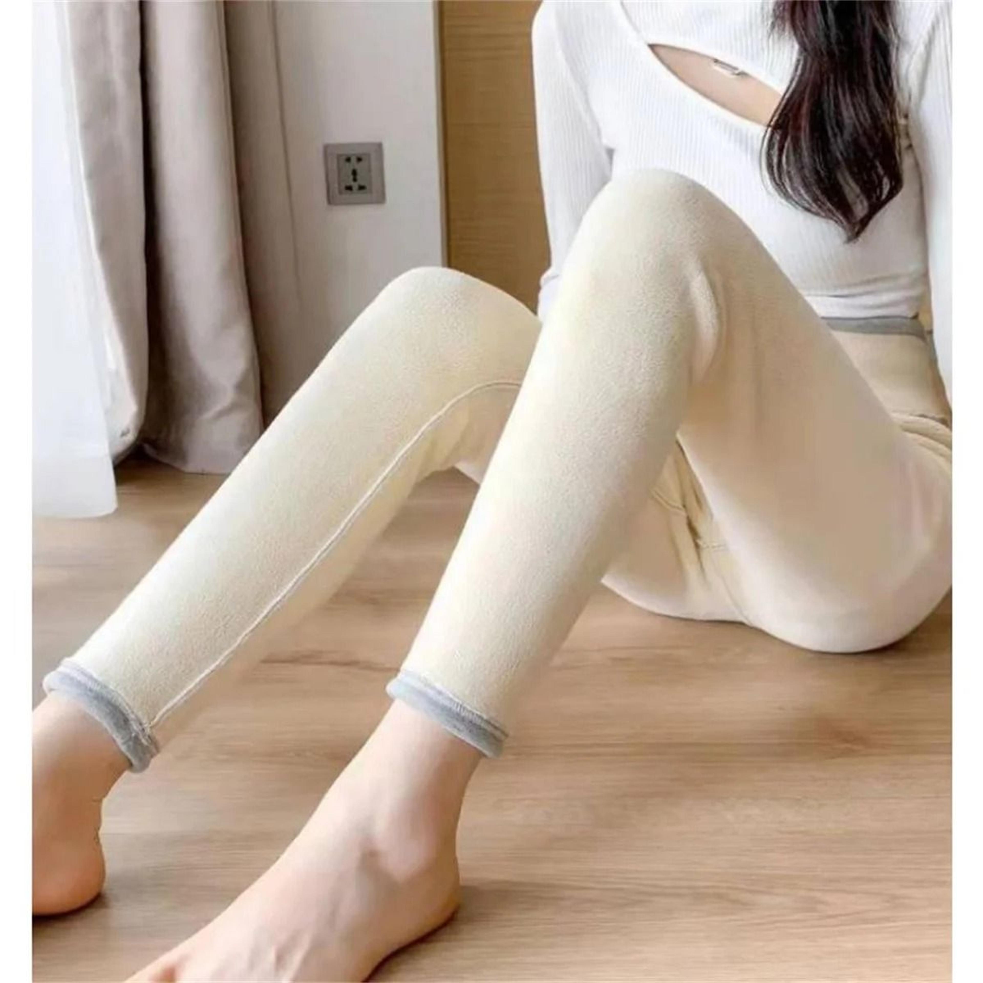 Thermal Lambwool High Waist Winter Leggings With Pocket Butt Lift Thick Fleece Pants 4