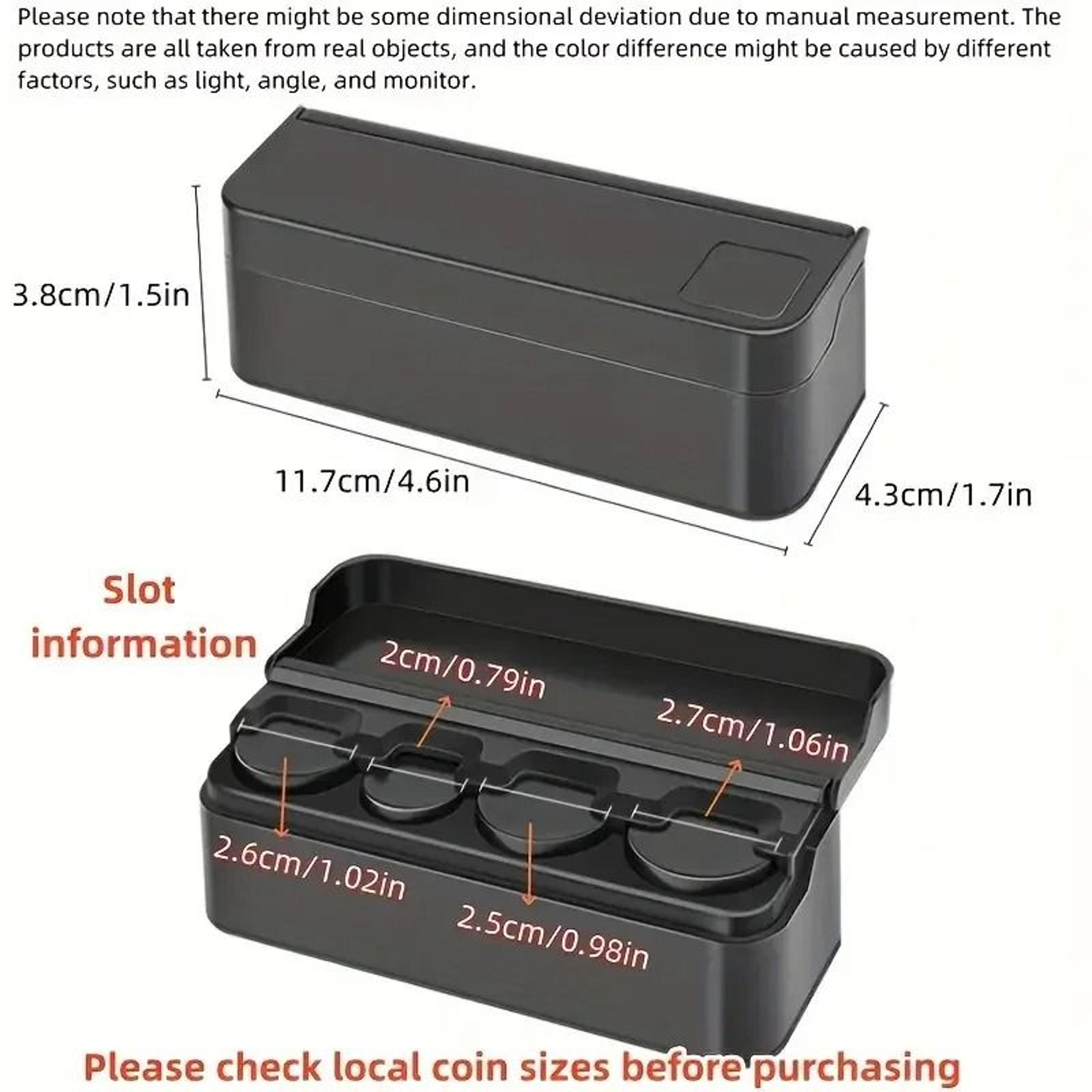 Universal Car Coin Holder Change Organizer  48Capacity Money Dispenser Storage For Cars And Trucks 1