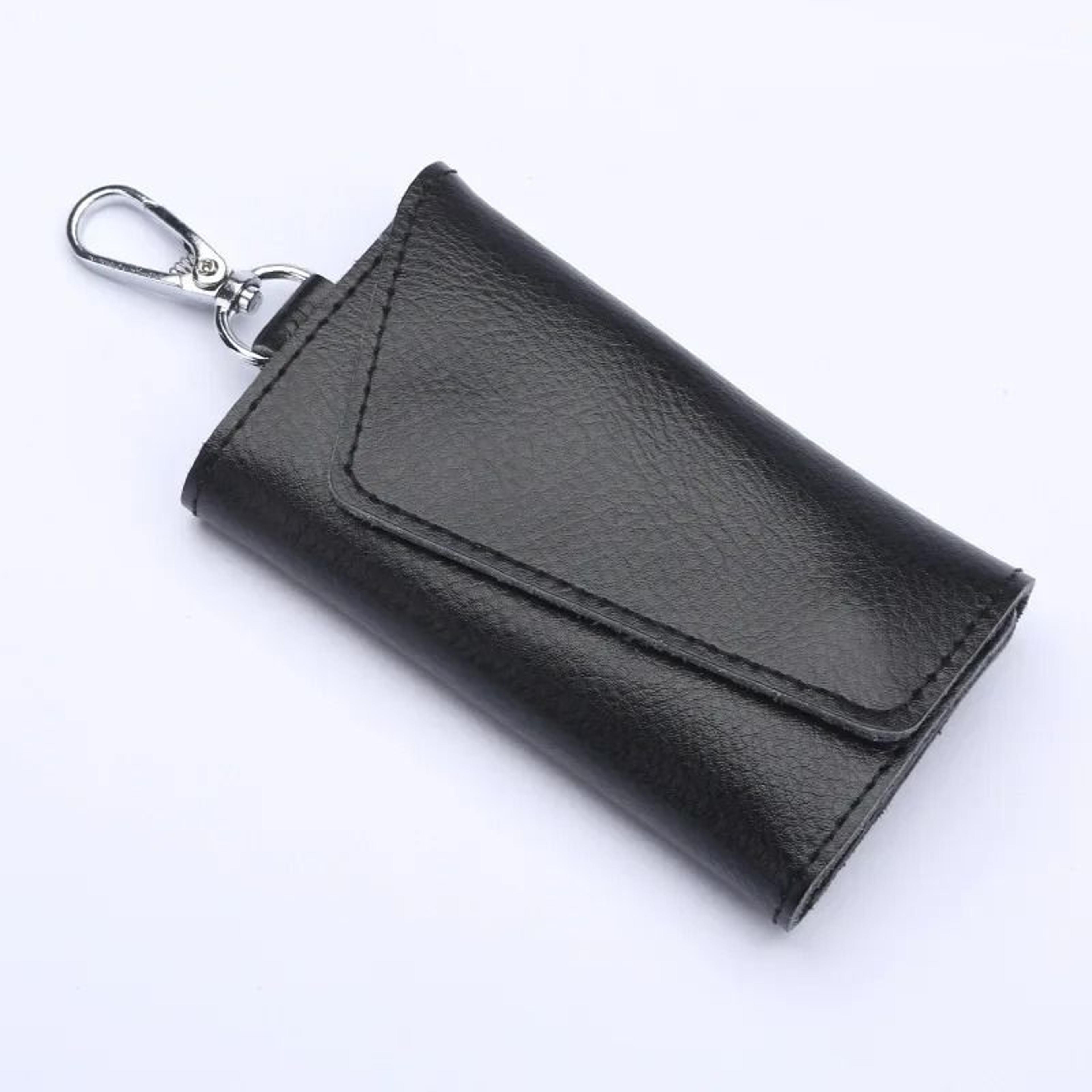 Genuine Leather Car Key Organizer Pouch Key Holder Wallet 6