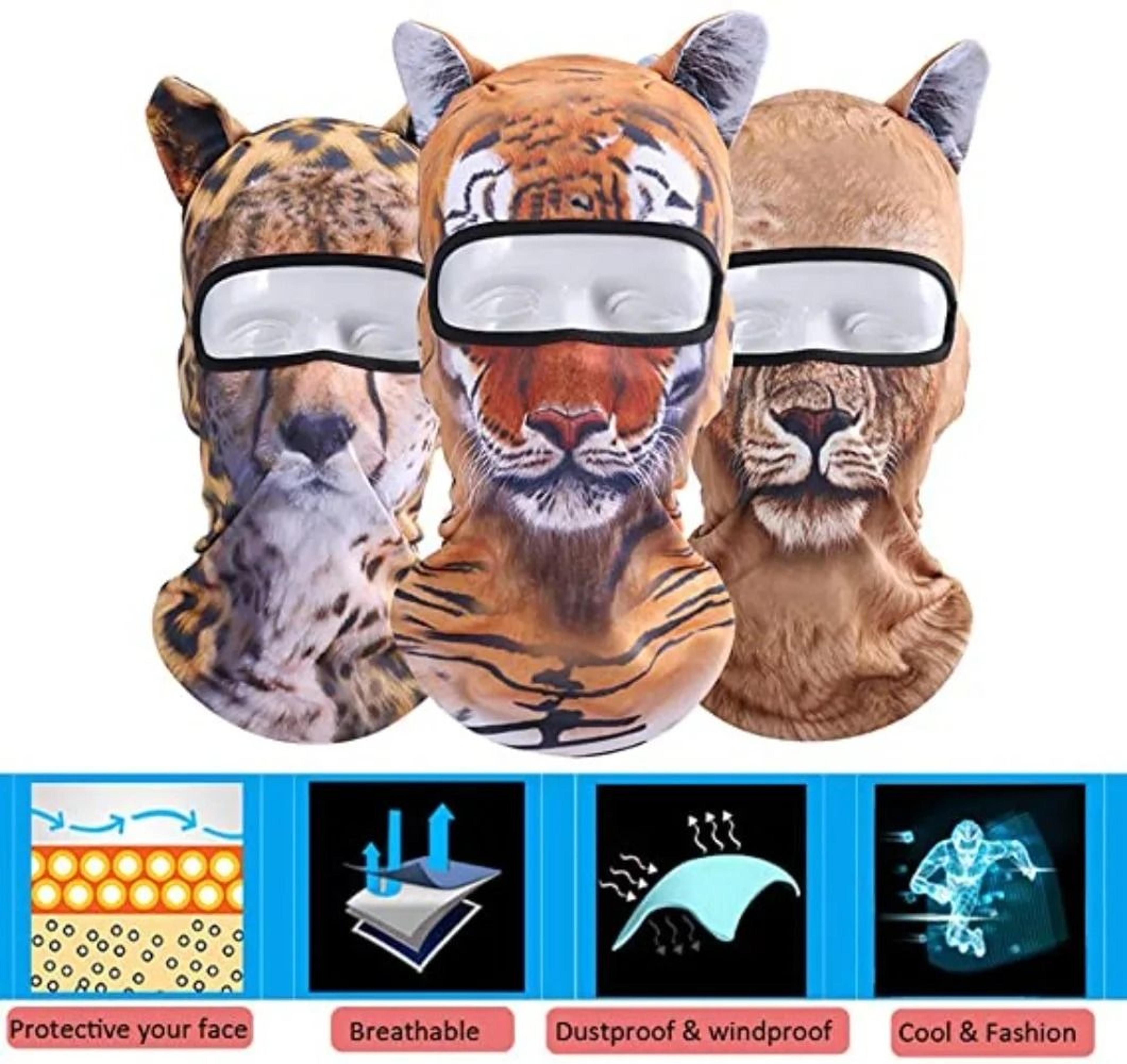3D Animal Balaclava Full Face Mask Funny Windproof Ski Hat And Neck Gaiter With Ears For Cycling An 1