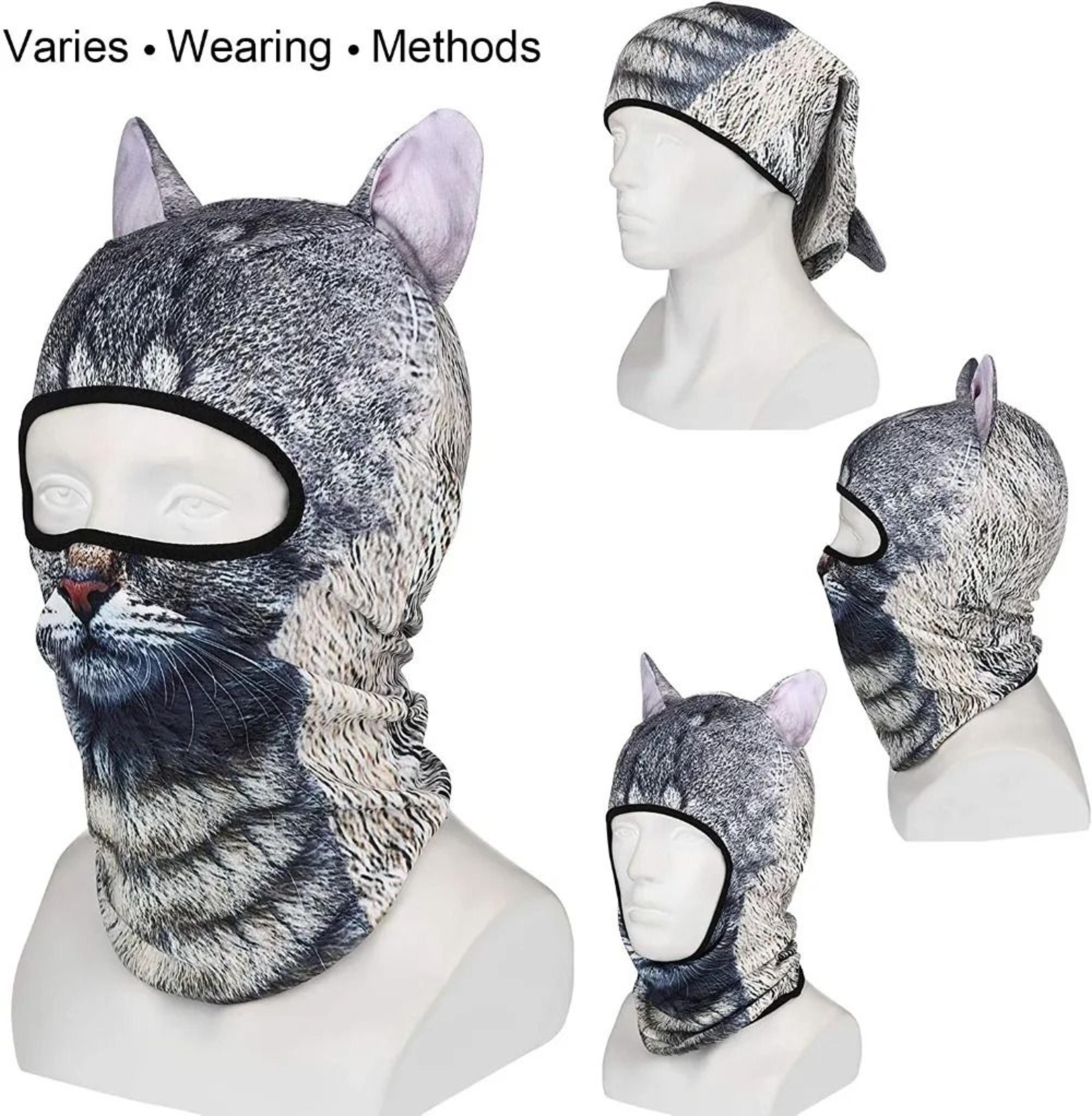 3D Animal Balaclava Full Face Mask Funny Windproof Ski Hat And Neck Gaiter With Ears For Cycling An 4