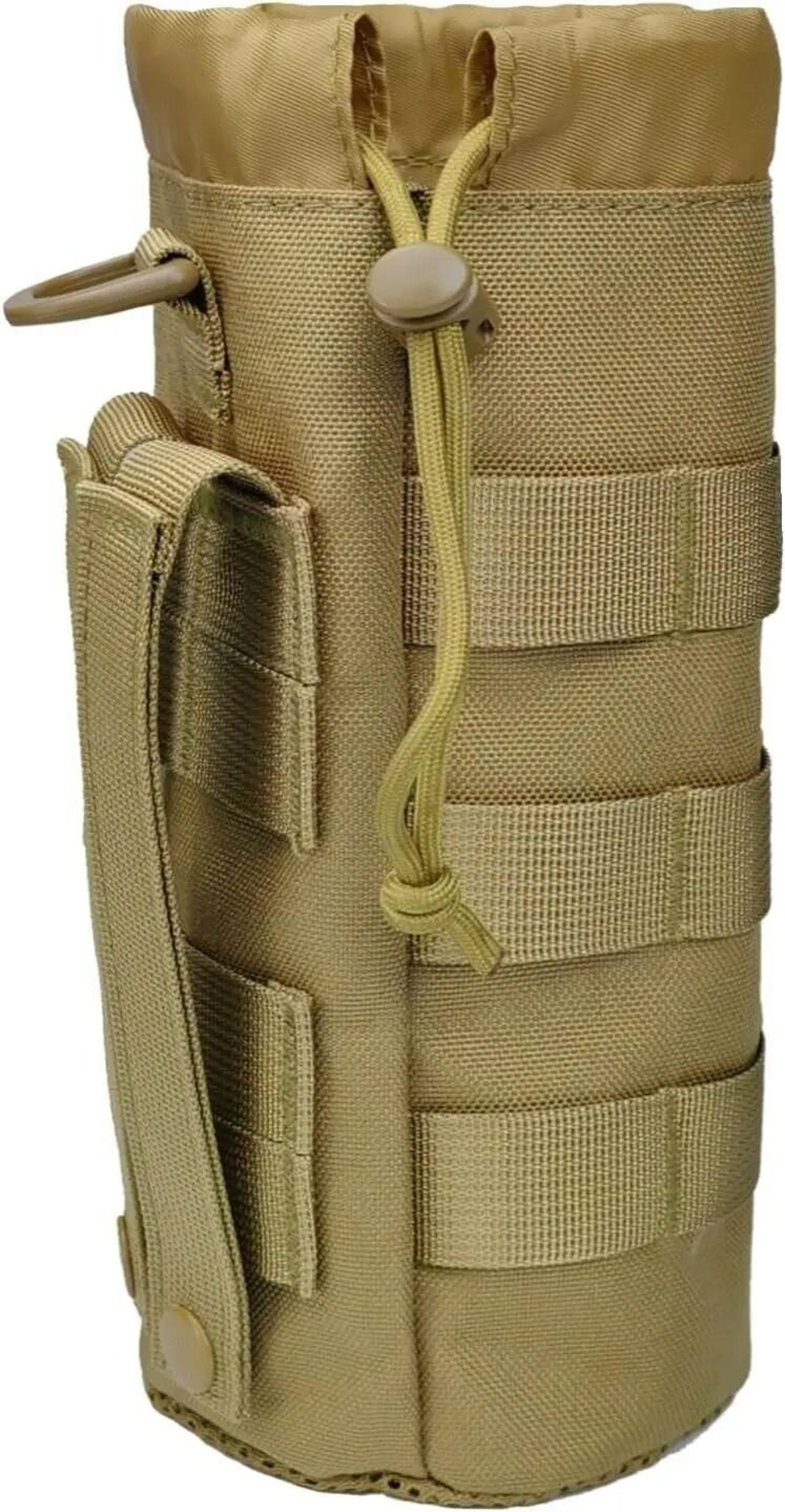 Tactical MOLLE Water Bottle Pouch High Density 1000D Nylon Bottle Holder With Drawstring And Mesh B 8