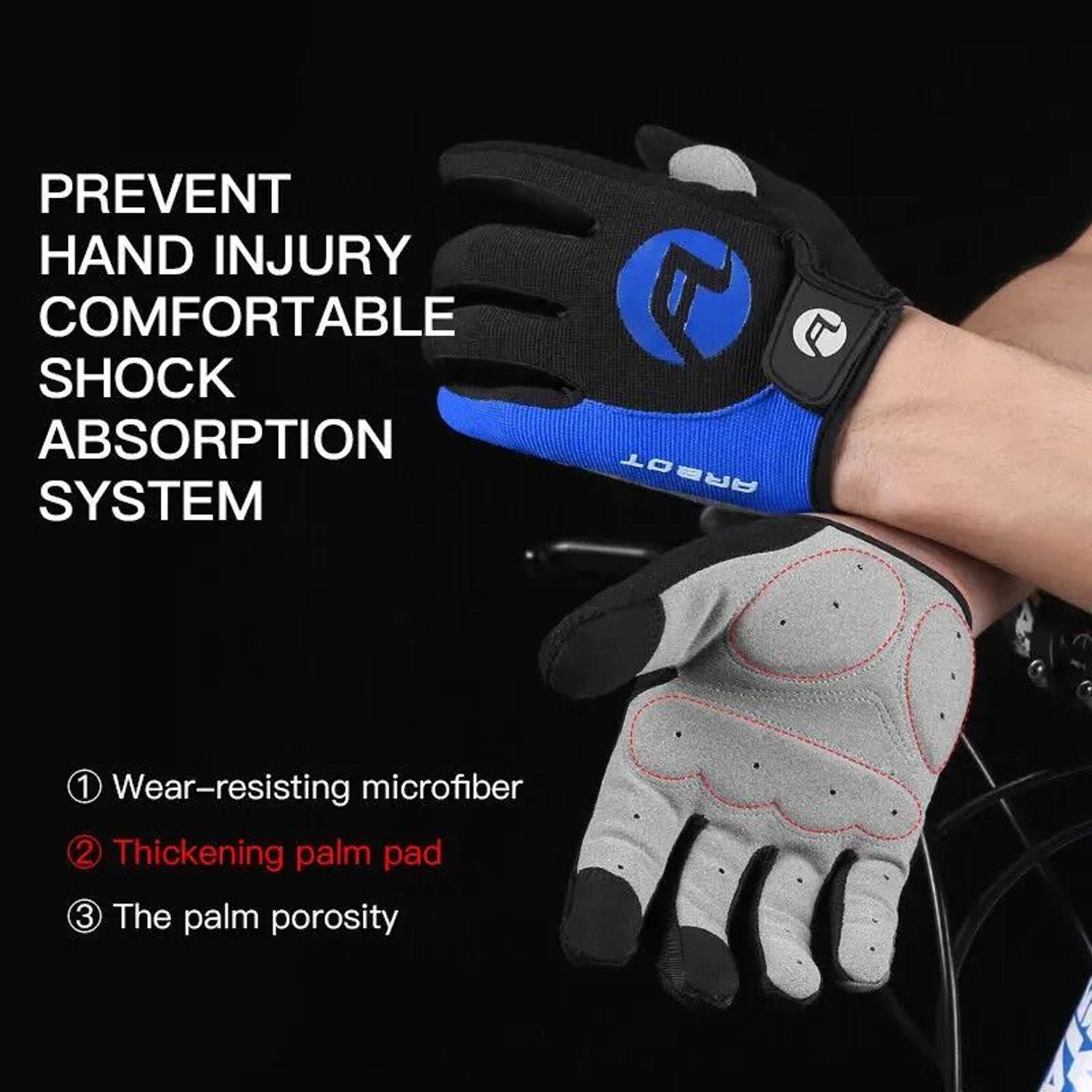 Full Finger Cycling Gloves With Touchscreen MTB Padded Anti Skid Grips For BMX And Mountain Biking 4