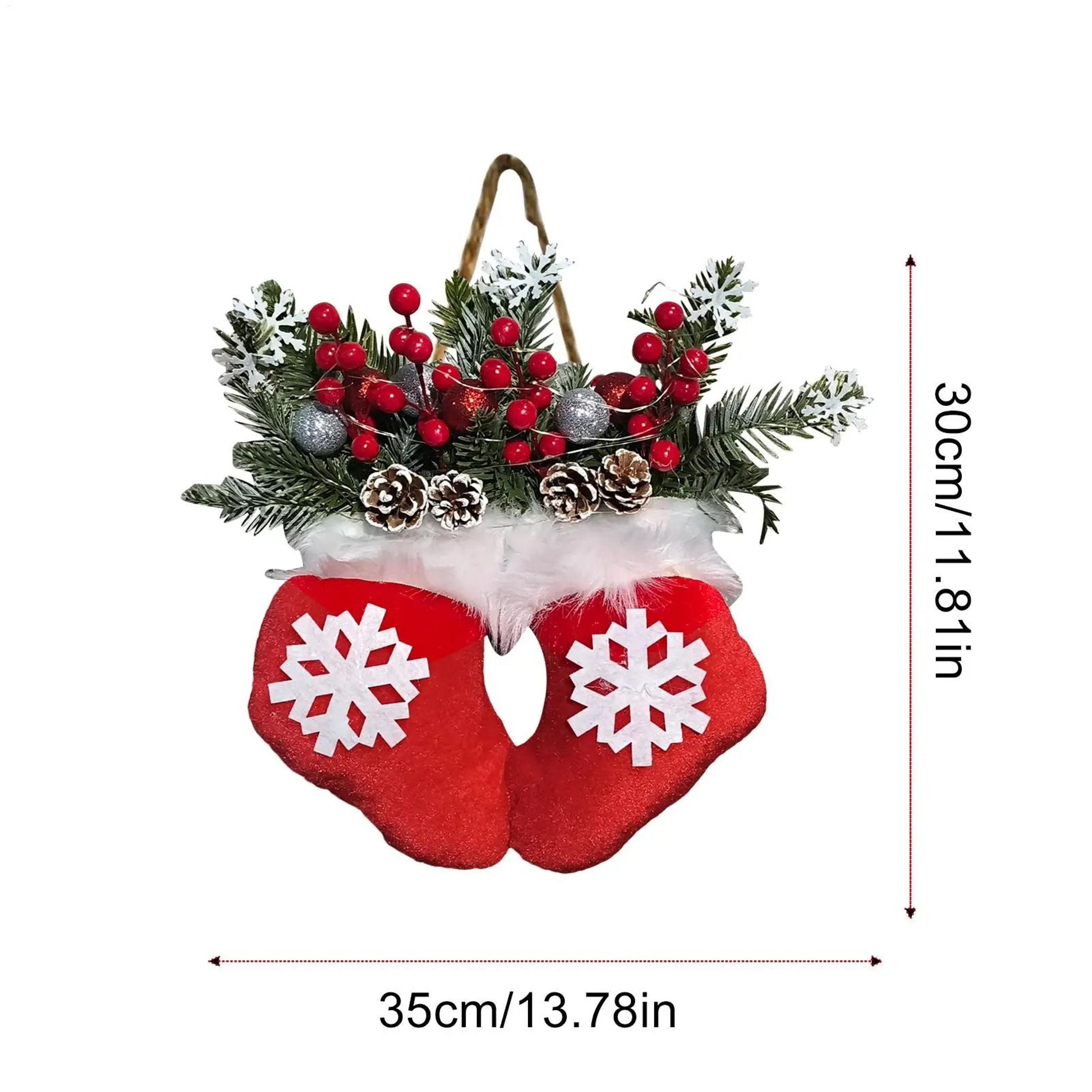Christmas Wreath With Lights And Berries 5