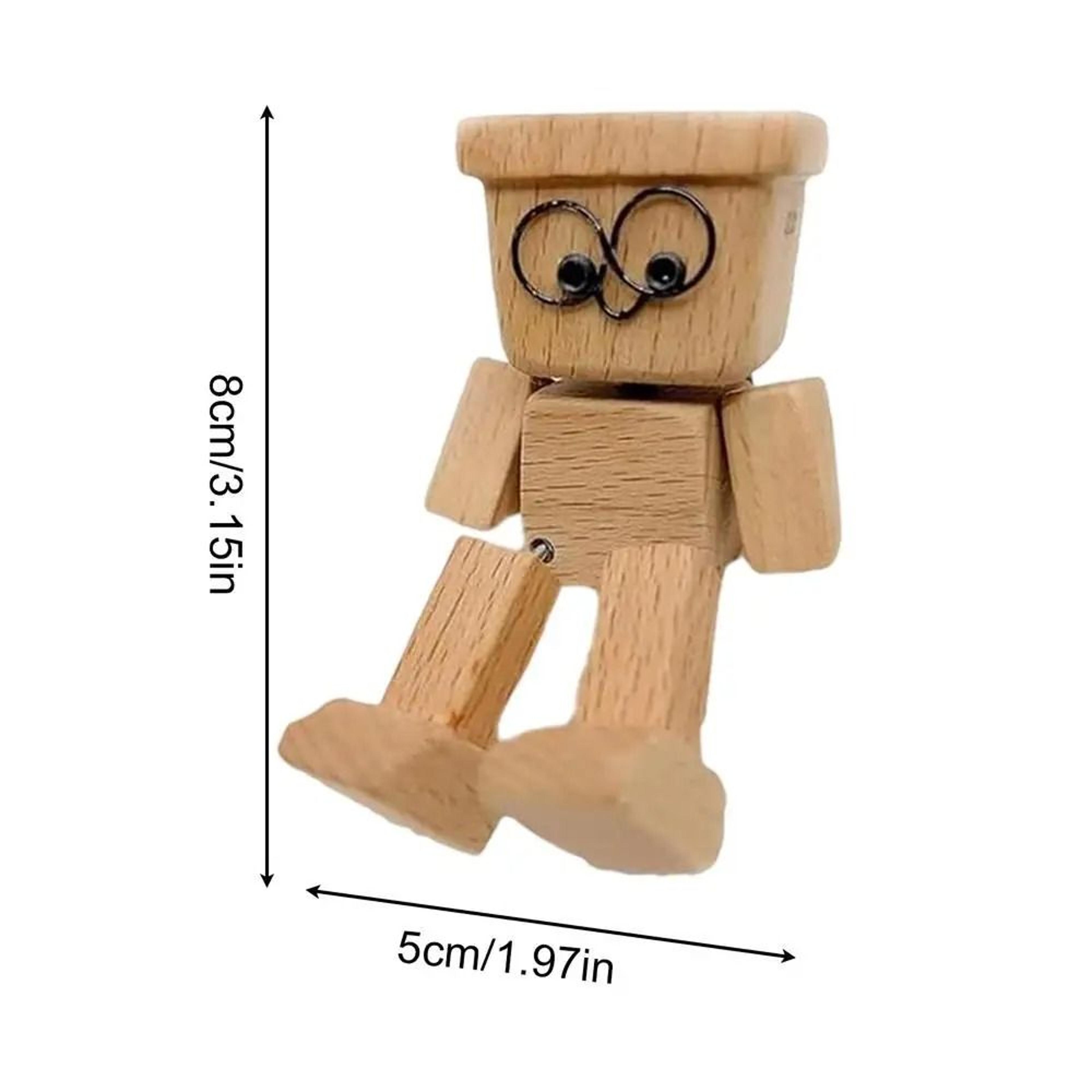 Cute Wooden Car Dance Figurine 7