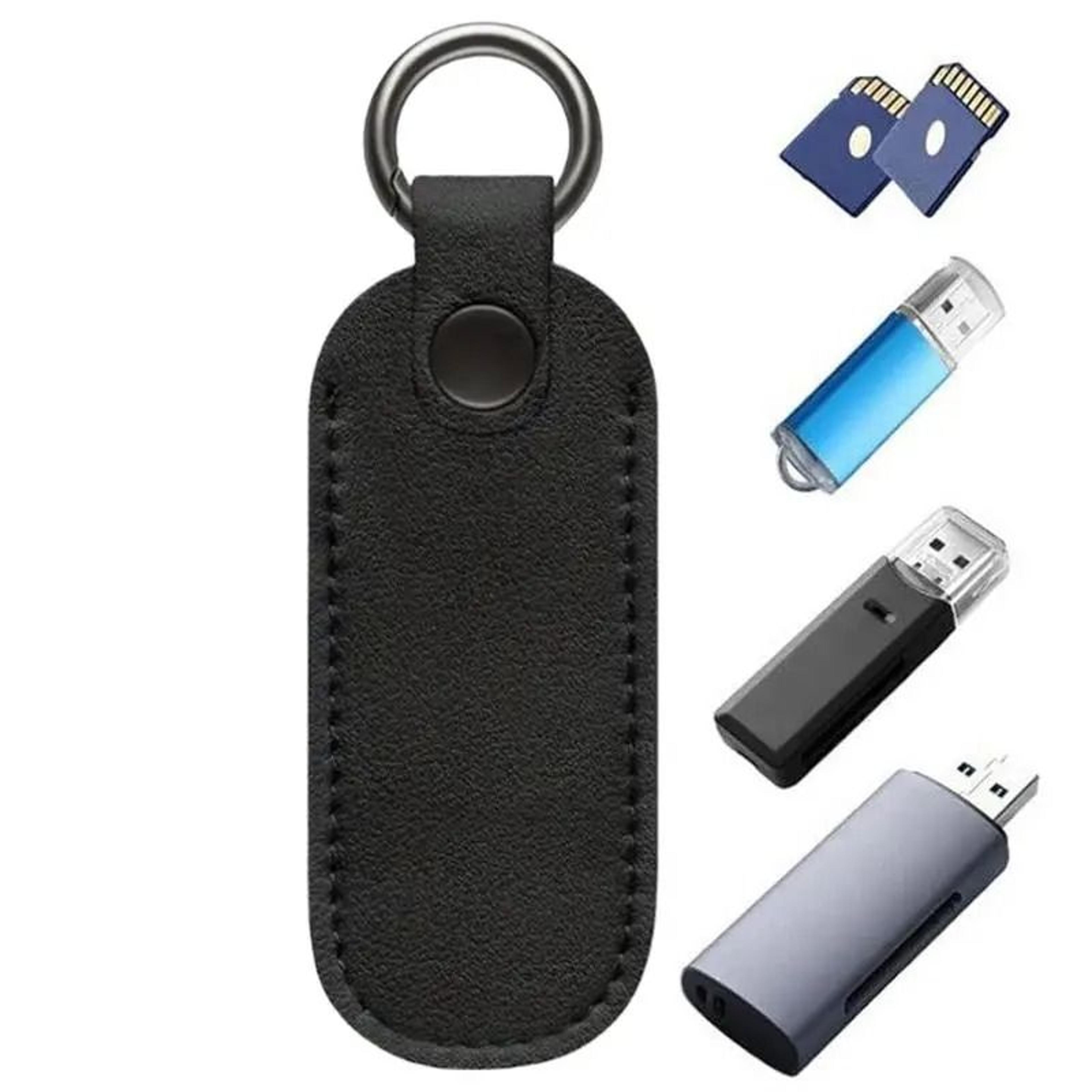 Portable PU Leather USB Flash Drive Case 0