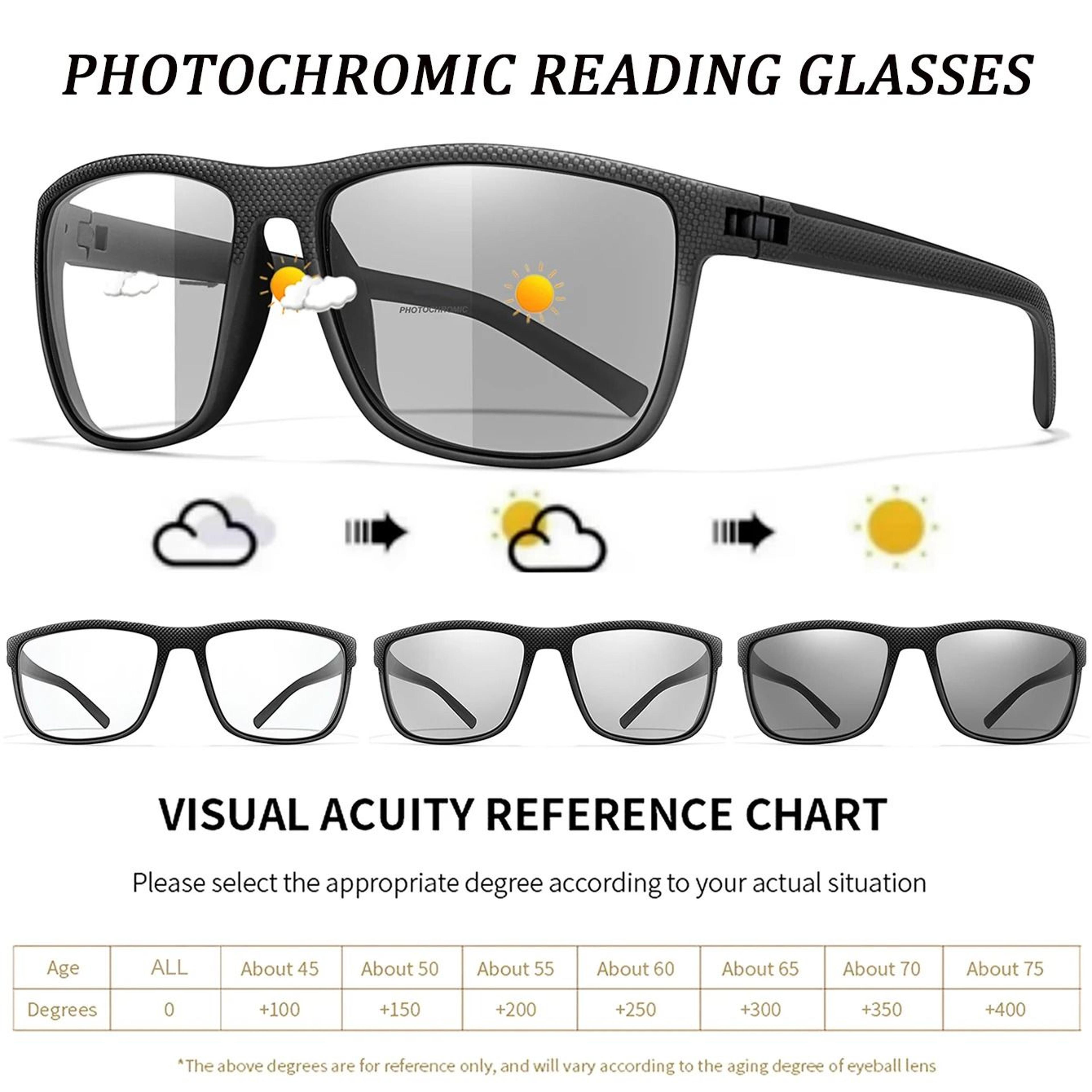 Photochromic Anti Blue Light Reading Glasses Set 5