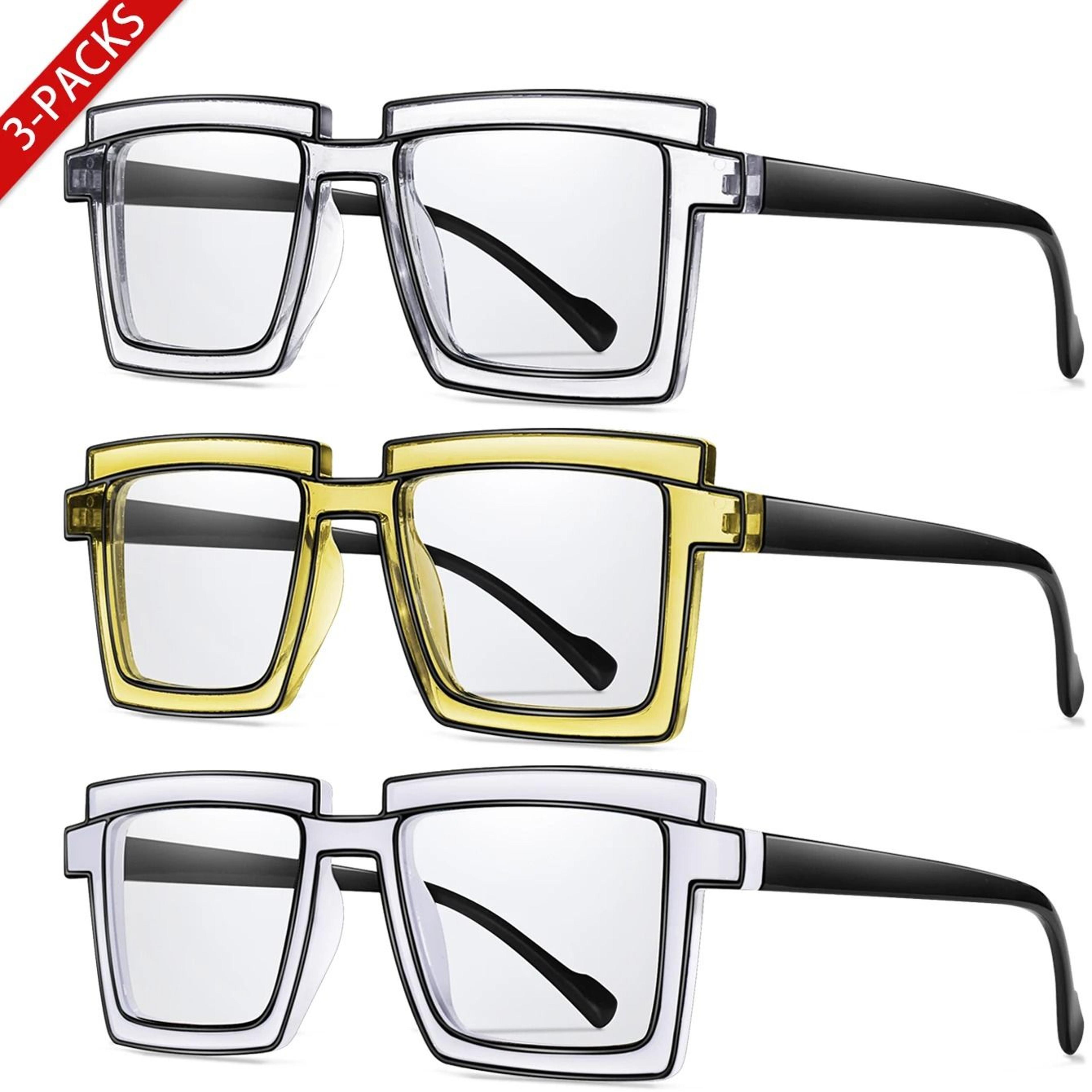 3 Pack Oversize Transparent Sunglasses Set 6