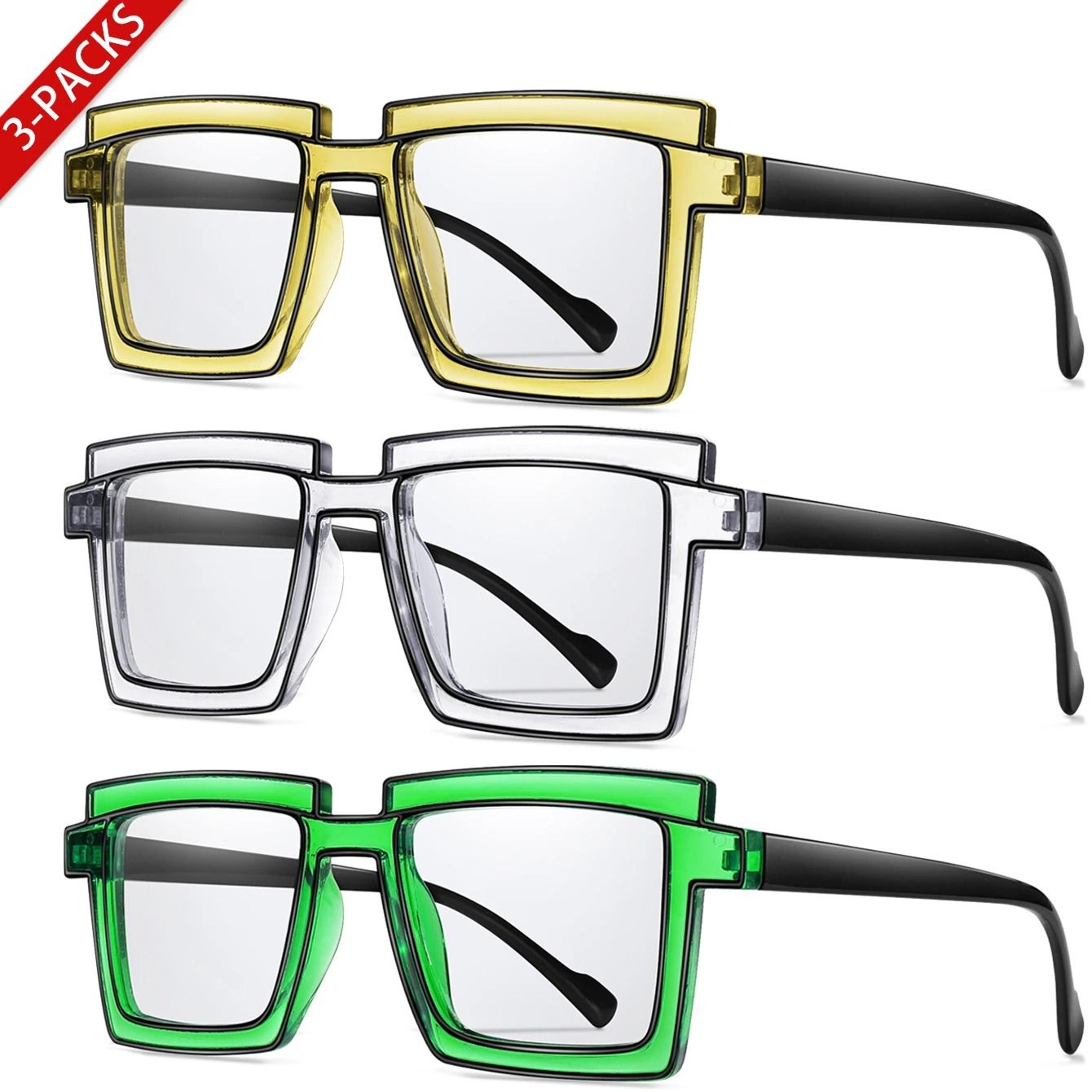 3 Pack Oversize Transparent Sunglasses Set 8