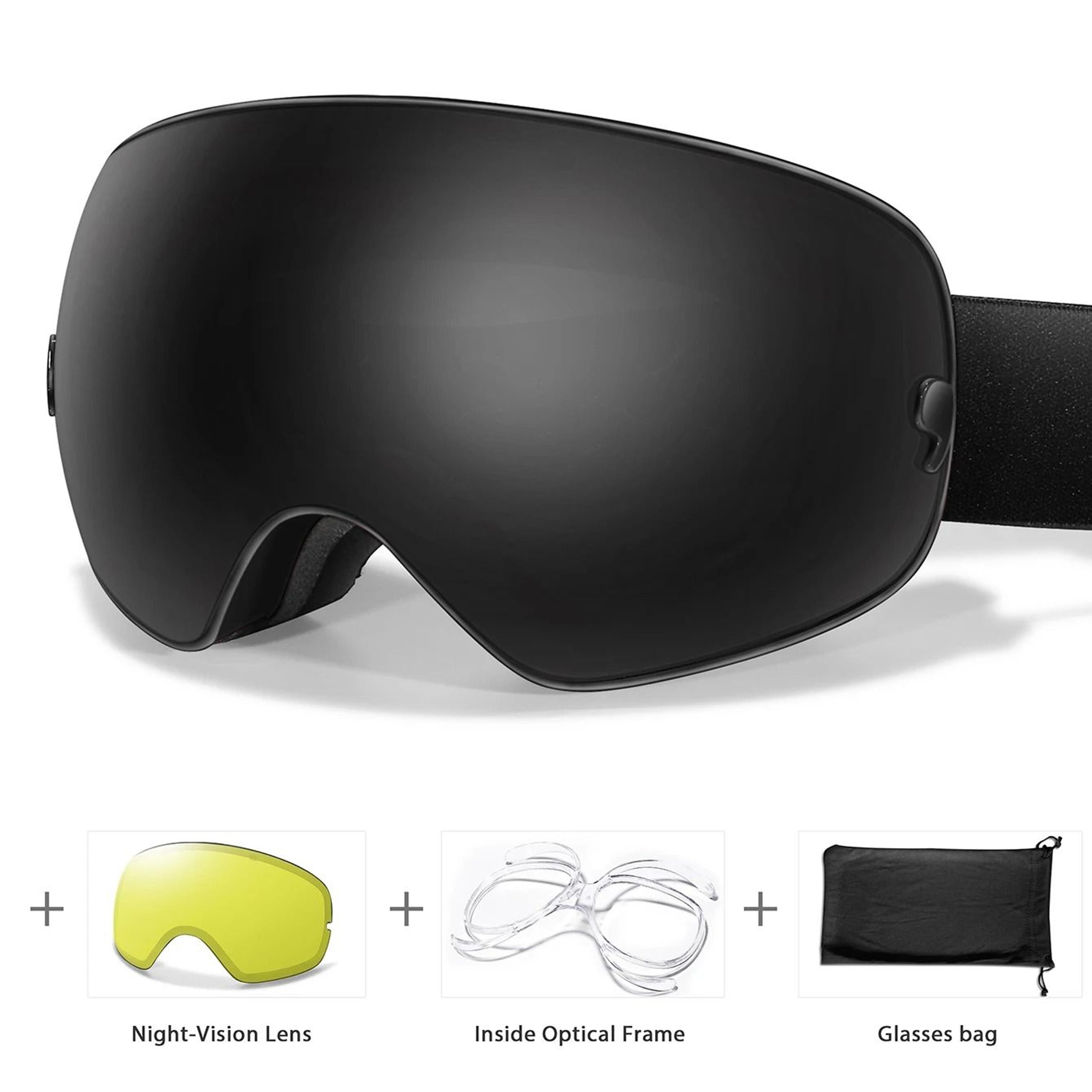 Unisex Snow Sports Goggles With UV Protection Anti Fog Lens And Replacement Lenses 6