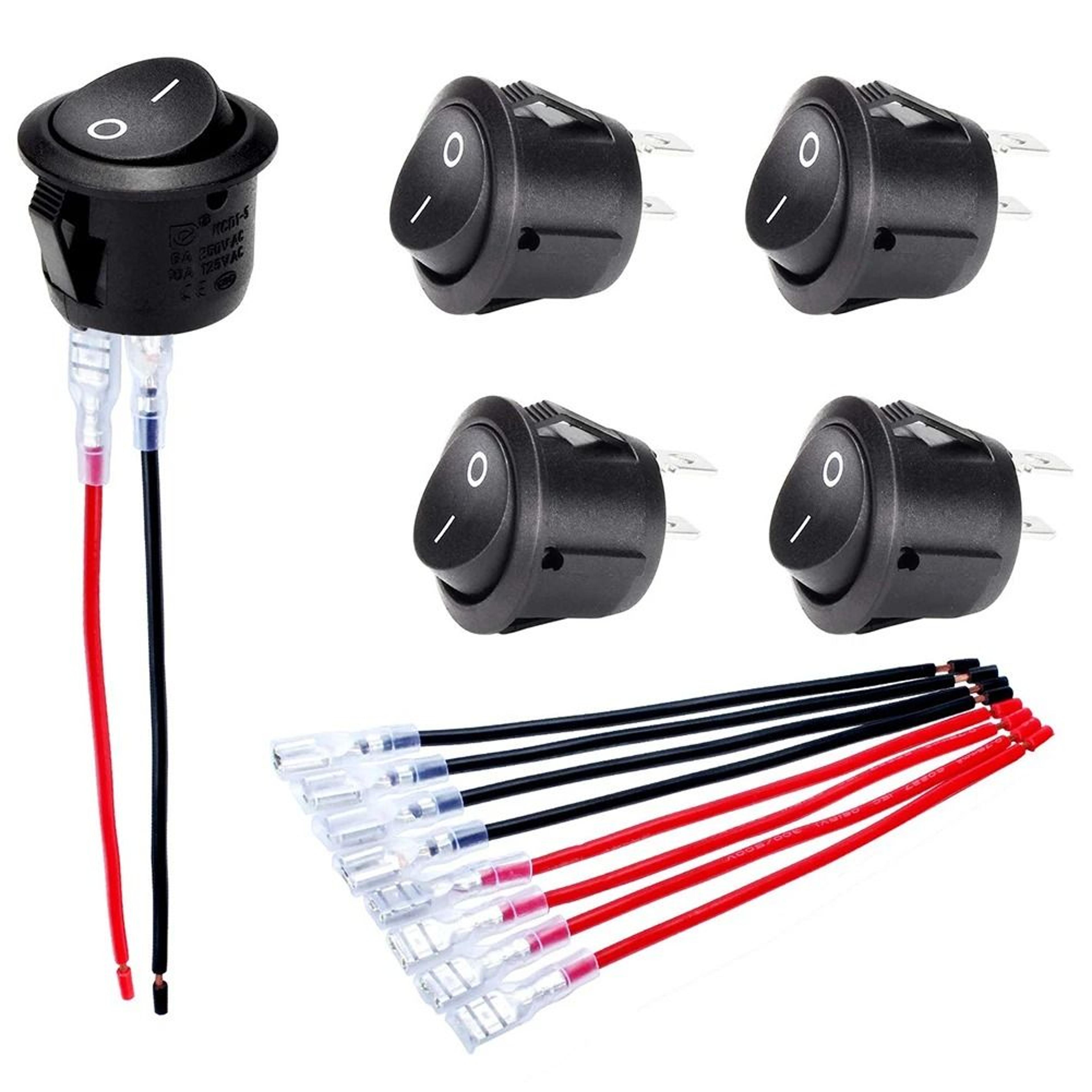 Mini Round Rocker Switch Set With ON And OFF Function For 12 Volt Applications 6