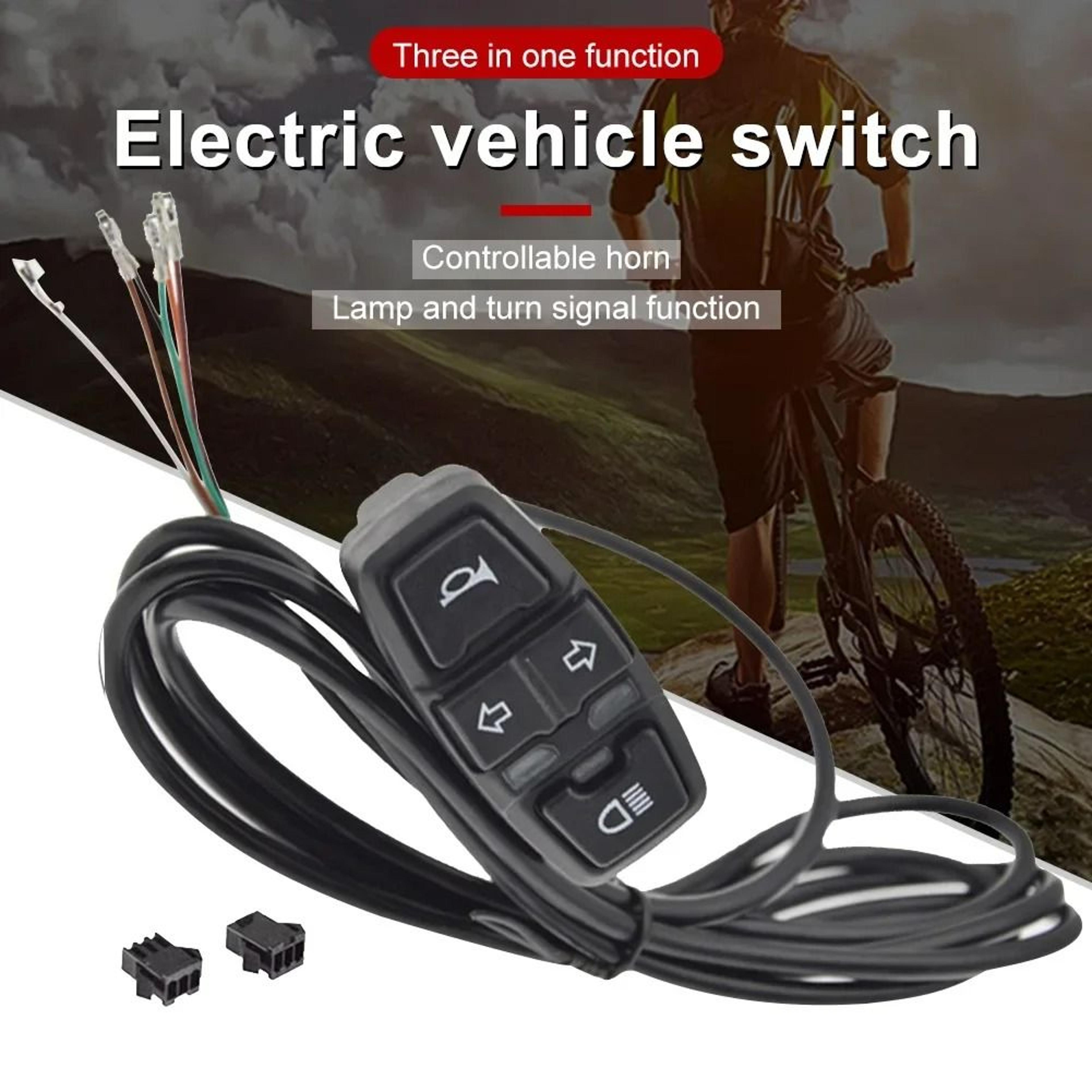 LED Front And Rear Light Set With Horn And Switch For Electric Bikes 2