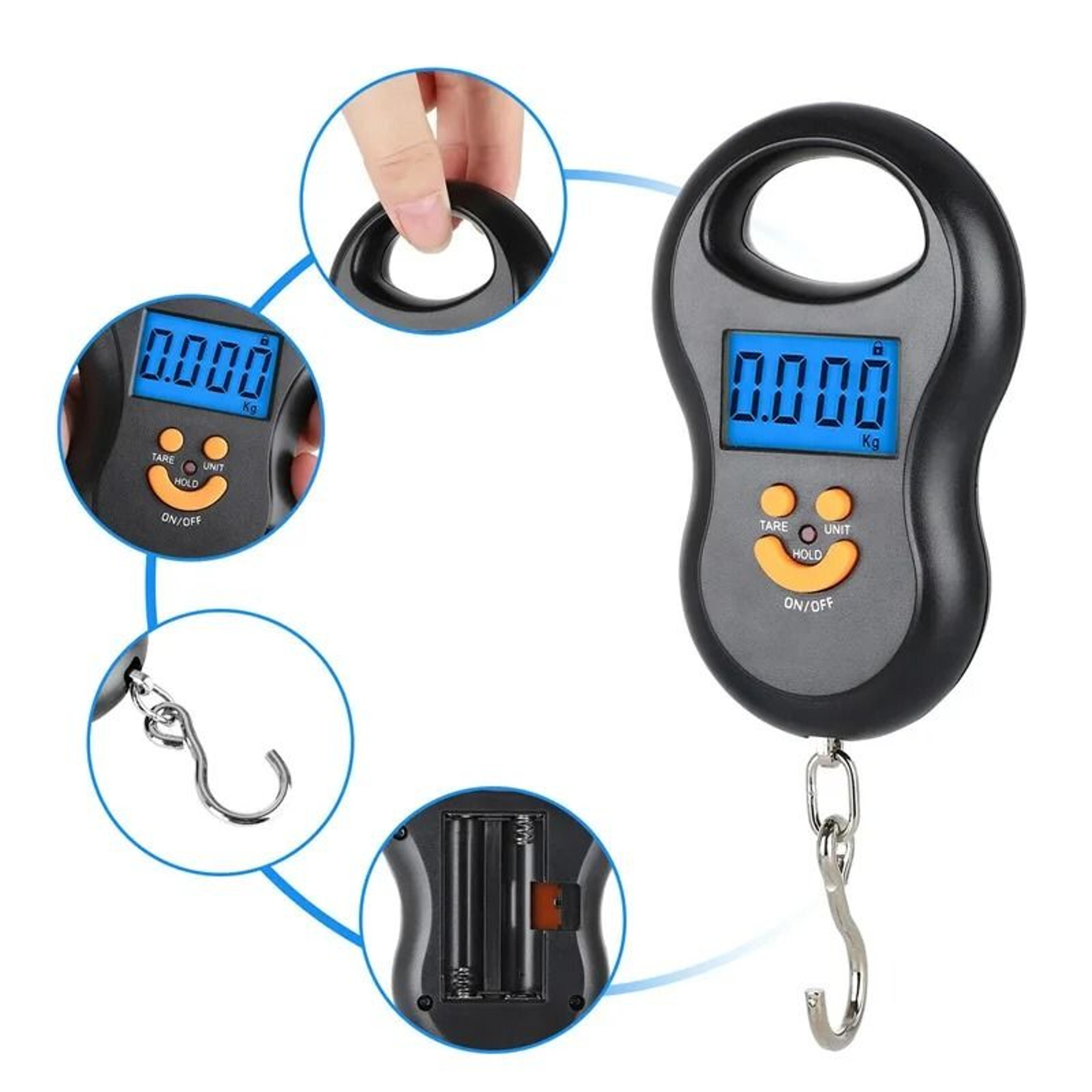 Portable 11023lb Digital Hanging Scale With LCD Display For Fishing And Luggage 5