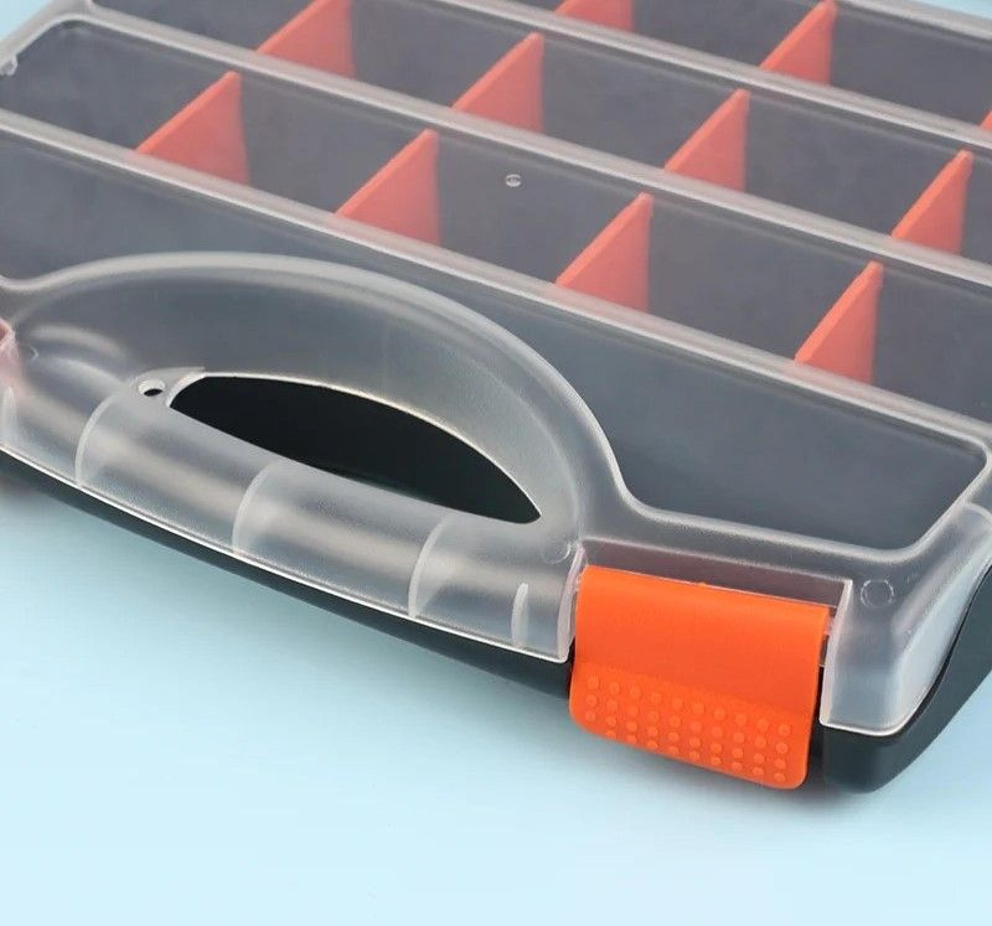 Portable Plastic Tool Parts Organizer Box With Adjustable Storage 2