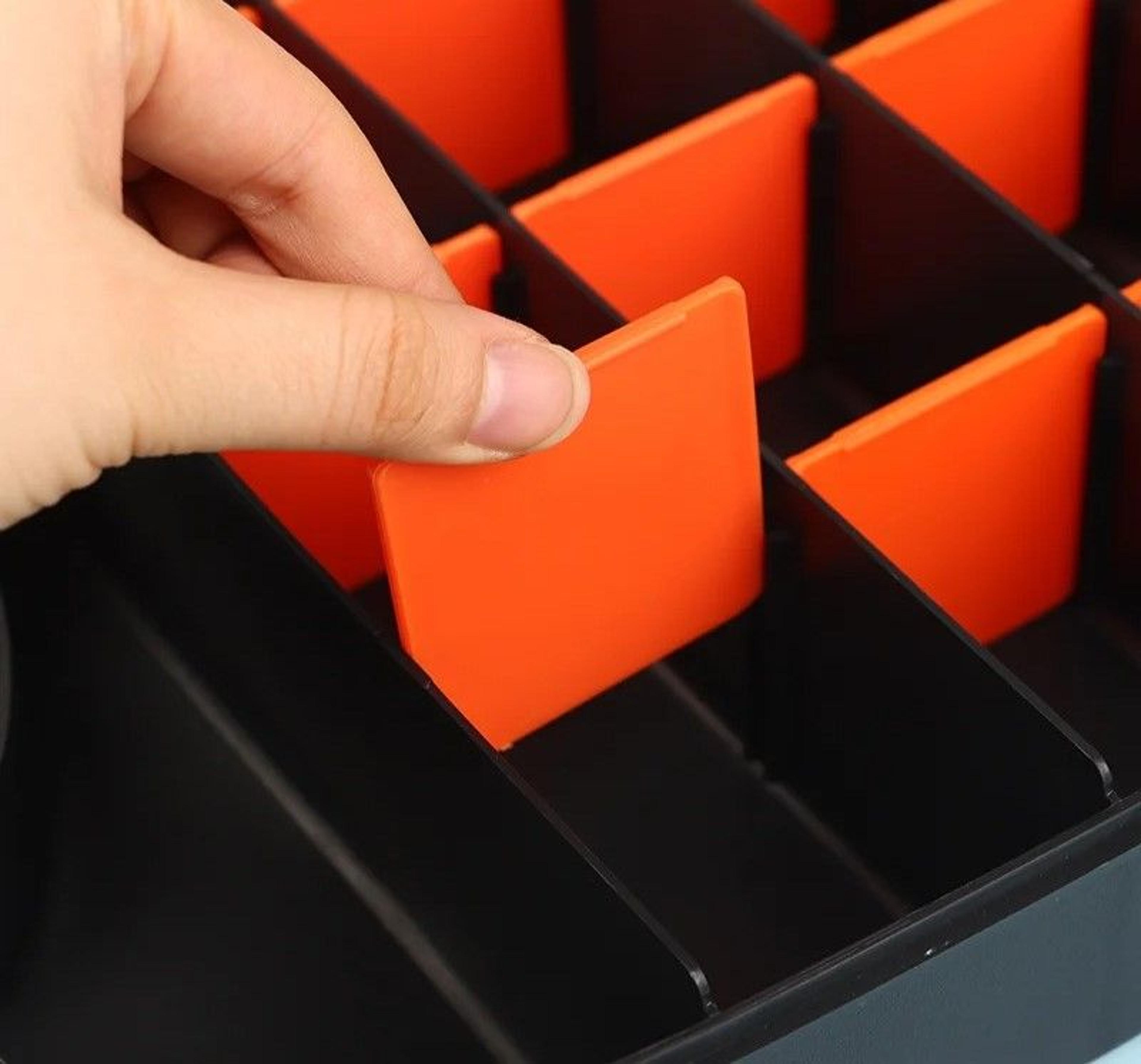 Portable Plastic Tool Parts Organizer Box With Adjustable Storage 5