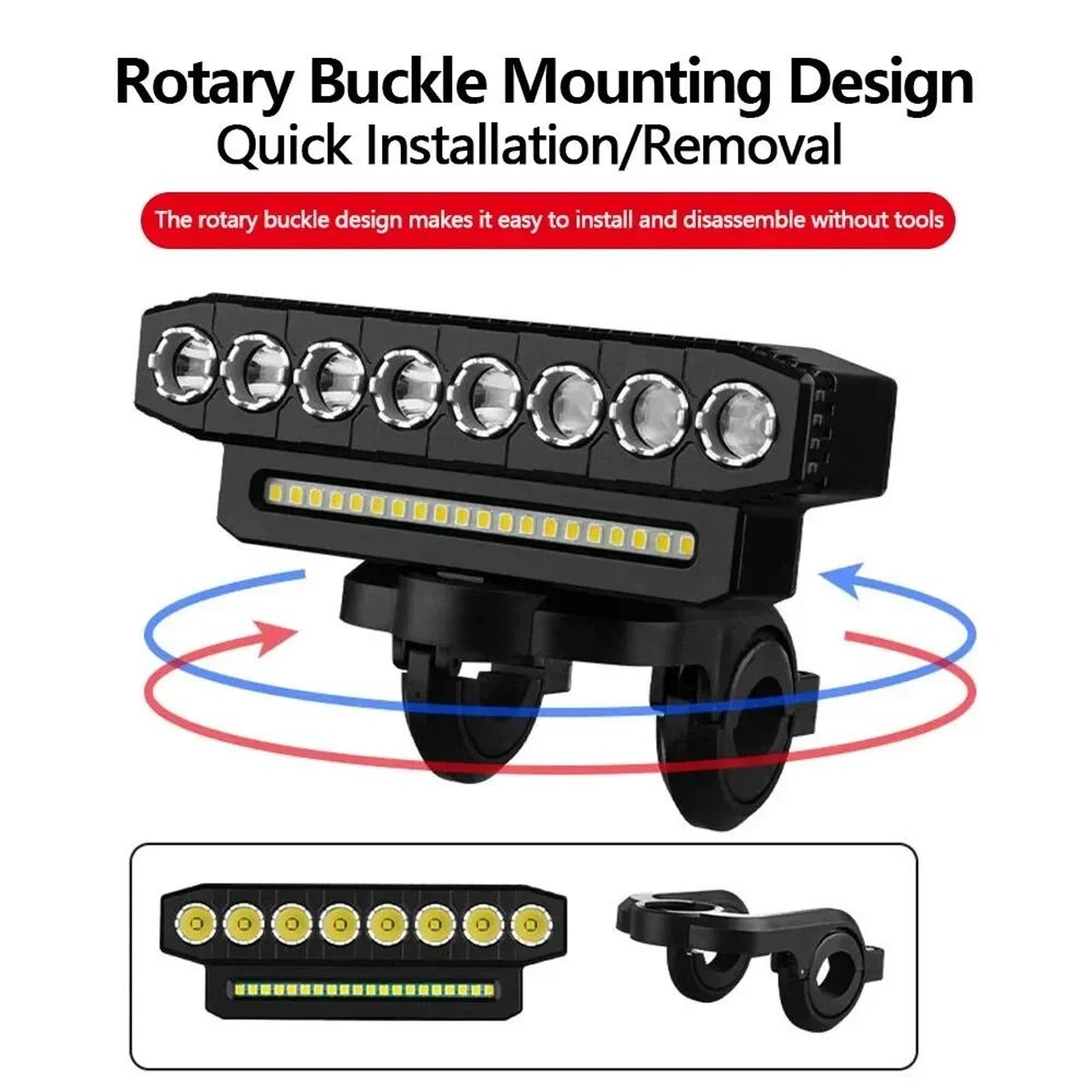 High Bright LED Front Bike Light With USB Charging And Horn Speaker 4