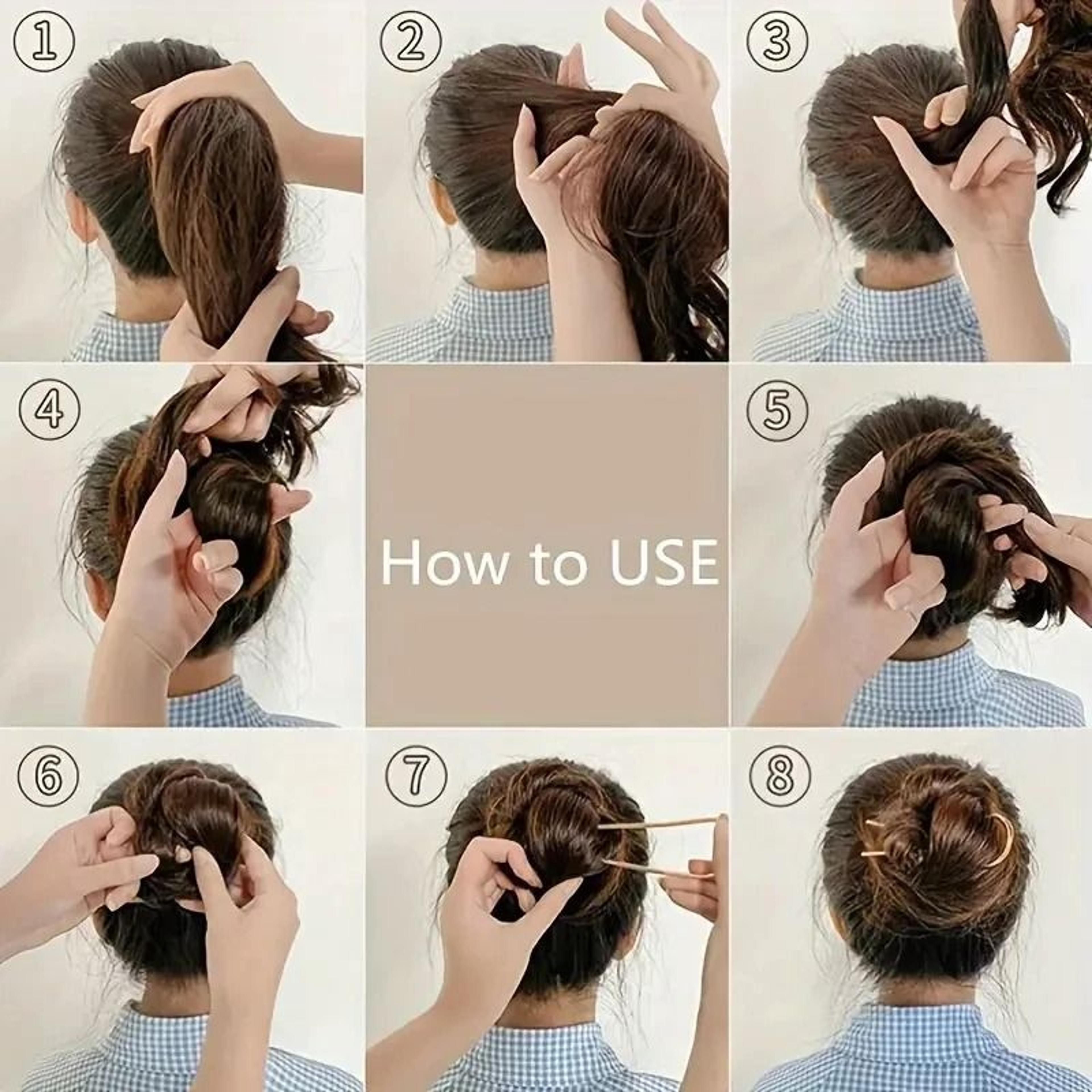 Vintage U Shaped Wavy Hair Pins For Women And Girls 4