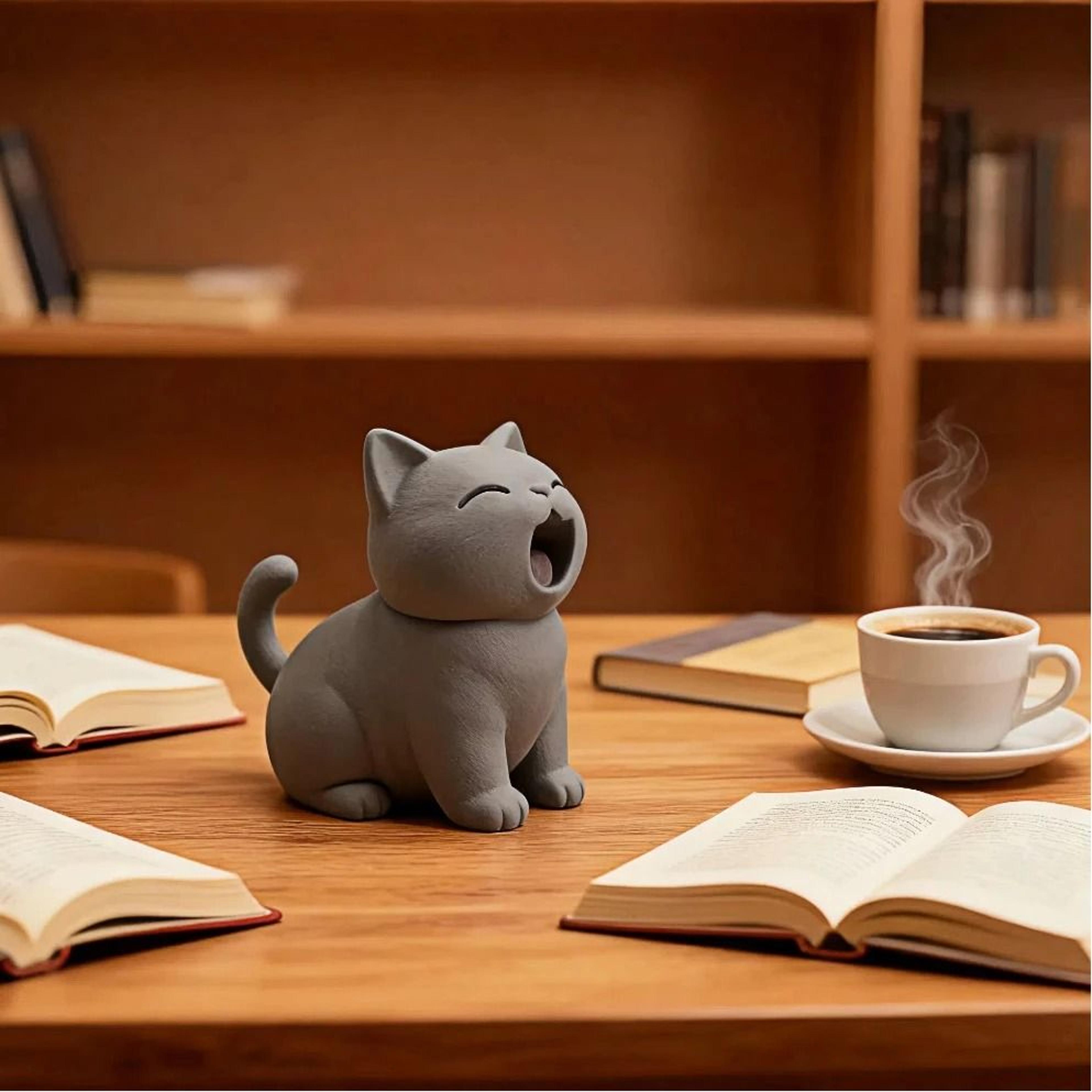 3D Printed Creative Cat Ornament For Home And Desk Decor 5