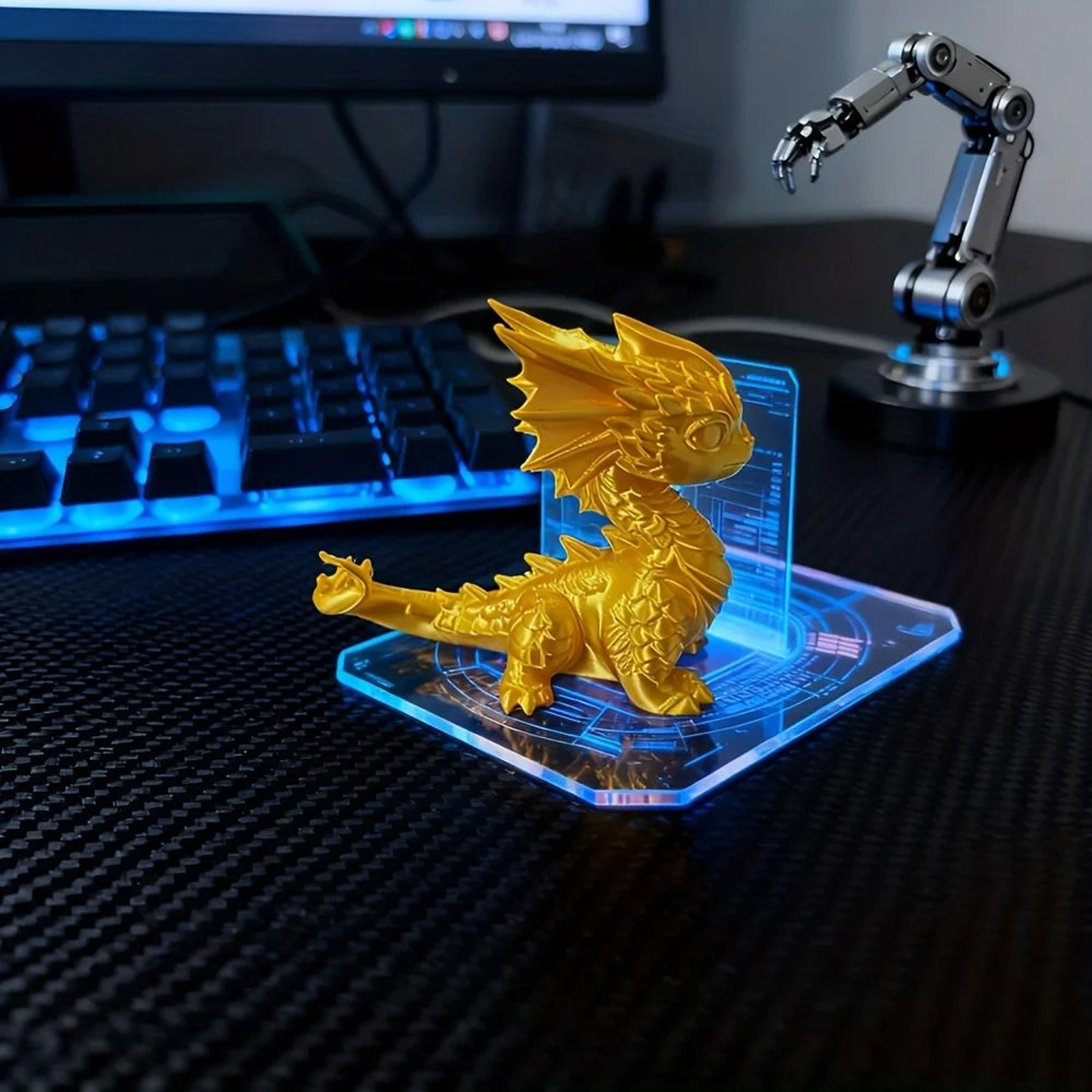 Mini Golden Dragon Desktop Figurine For Home Decor 1