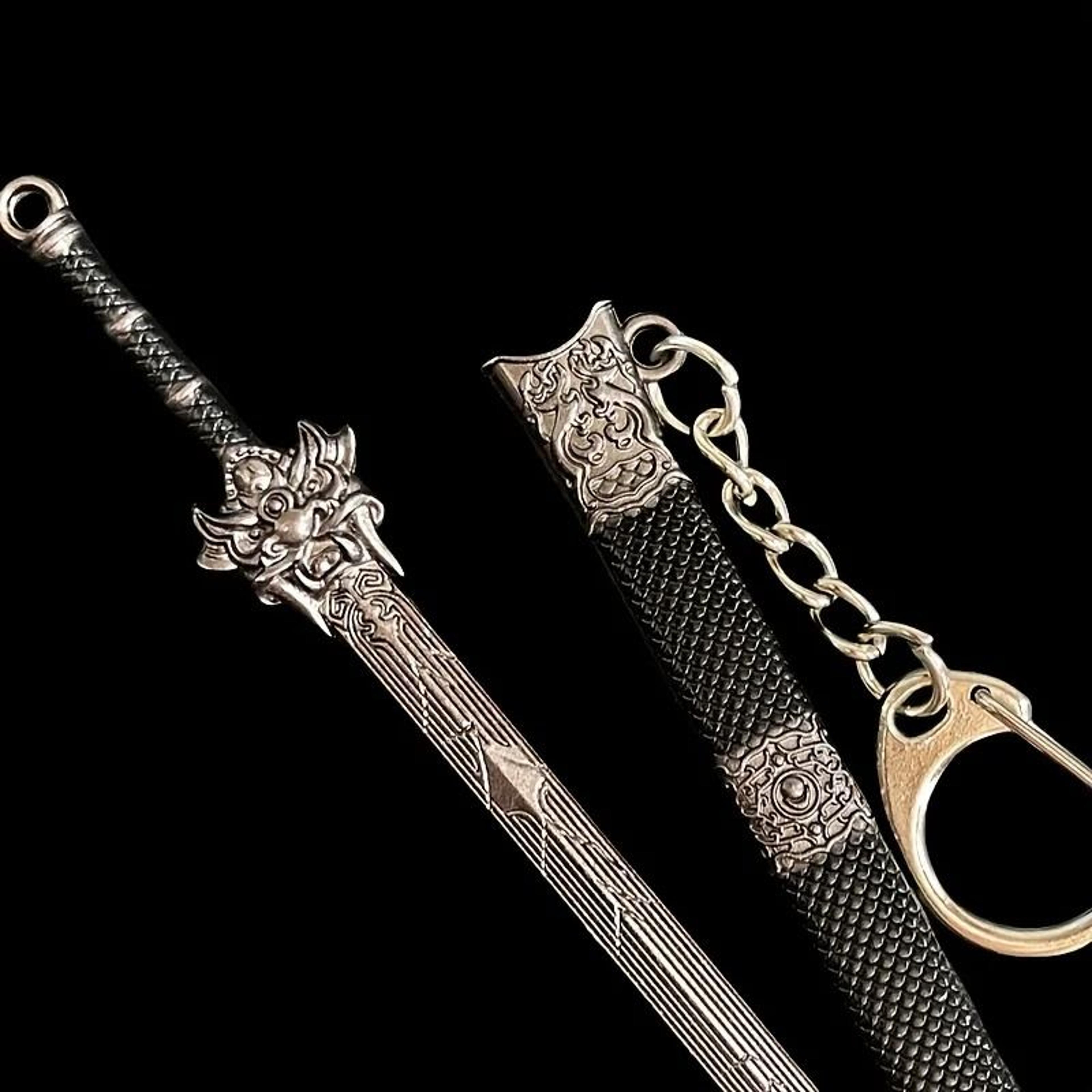 Miniature Ancient Sword Keychain Ornament For Bags And Keys 5