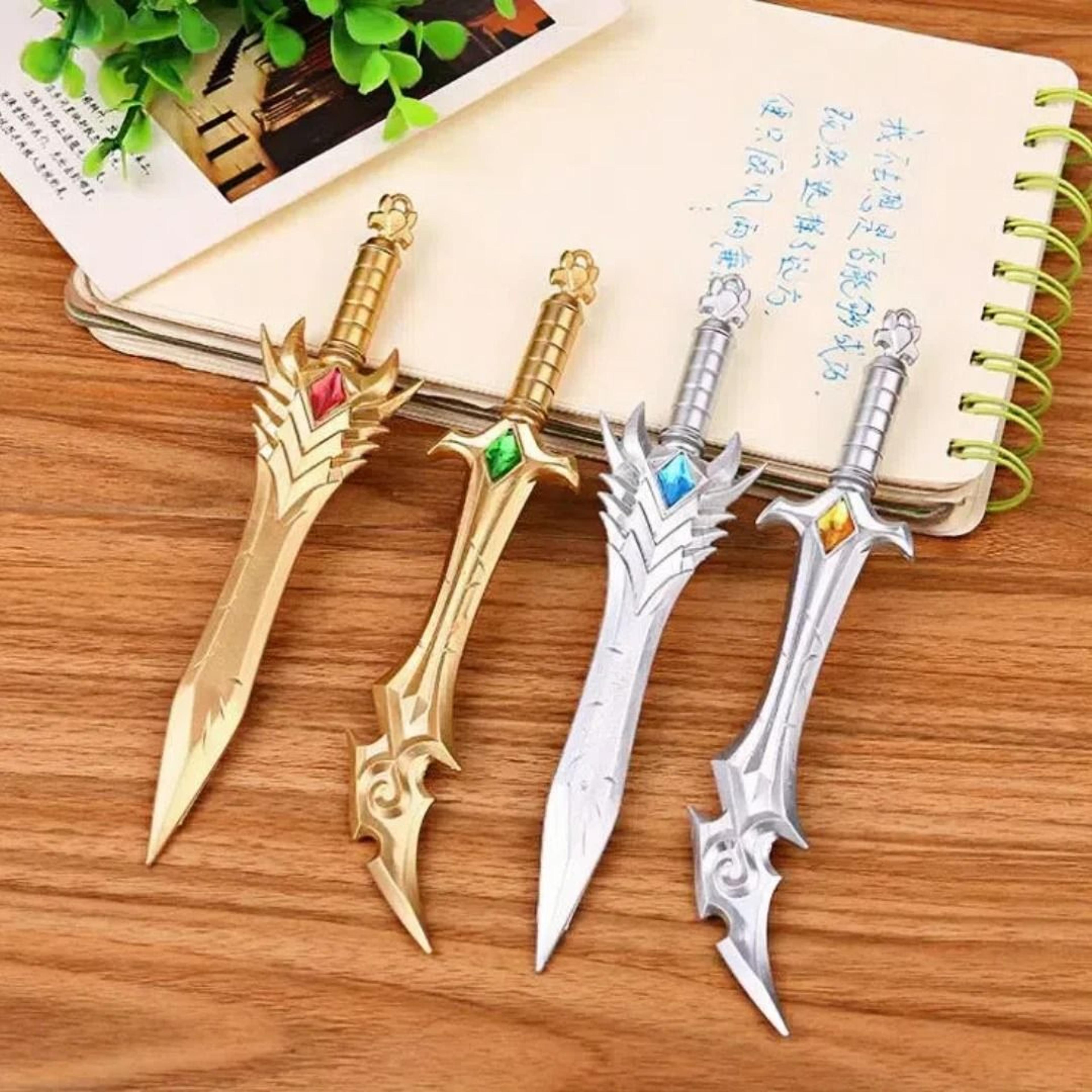 Creative Gem Sword Shaped Water Pen Set Cool Novelty Stationery Gift 1