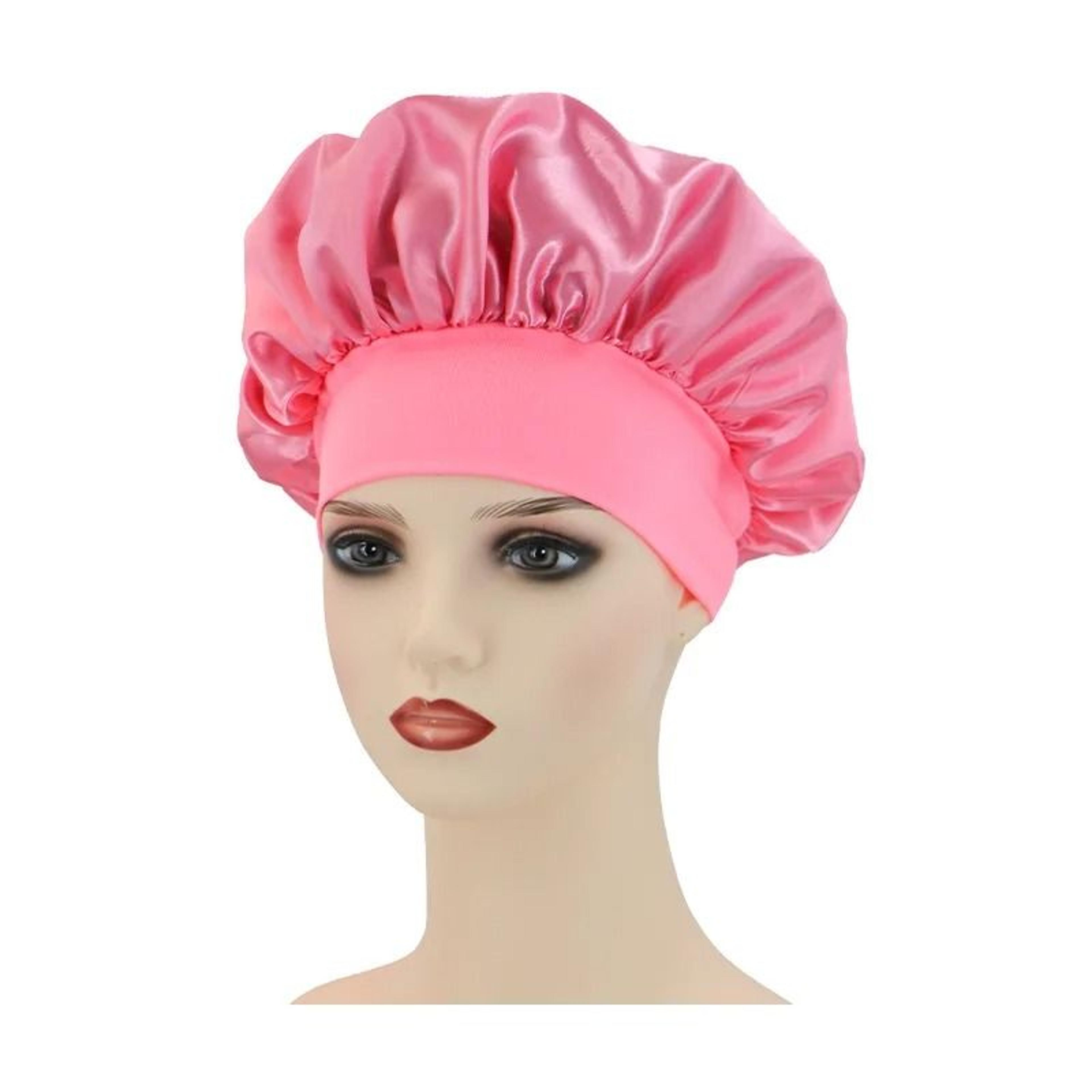 Wide Brim Silk Nightcap Hair Wrap For Women Soft Elastic Sleep Cap 9