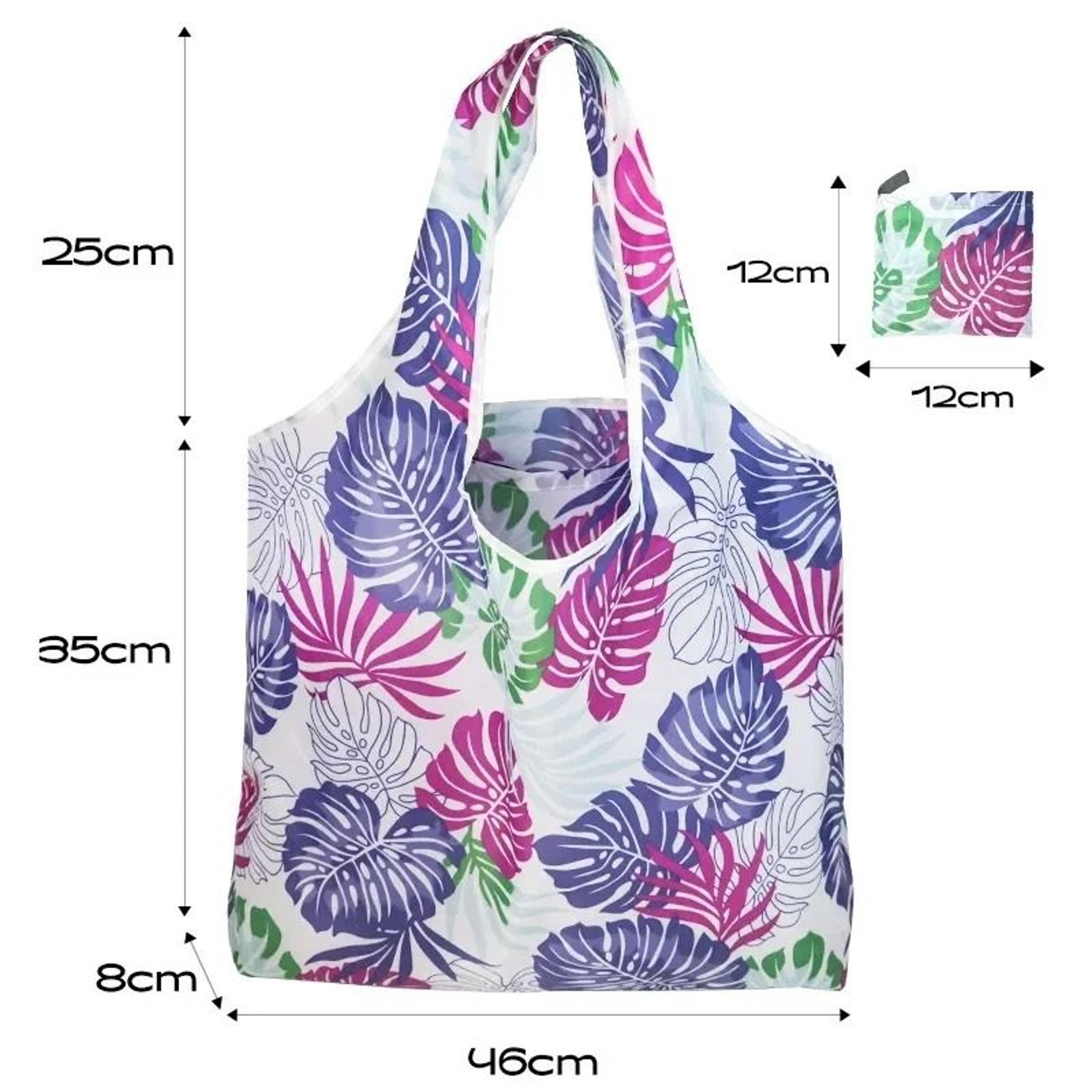 Leopard Print Large Capacity Folding Shopping Bag For Women 2