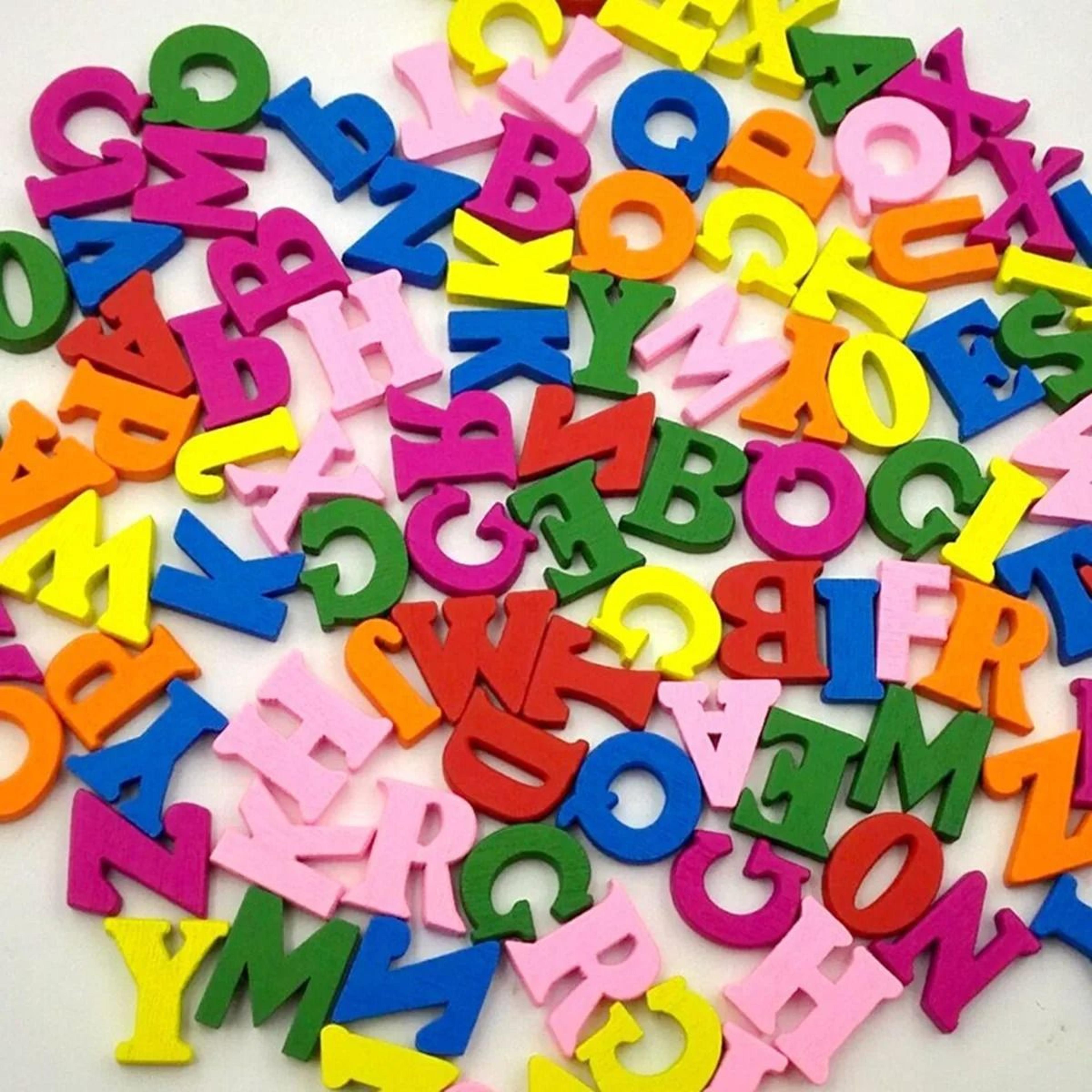 Colorful Wooden Alphabet Blocks For DIY Crafts And Decoration 3