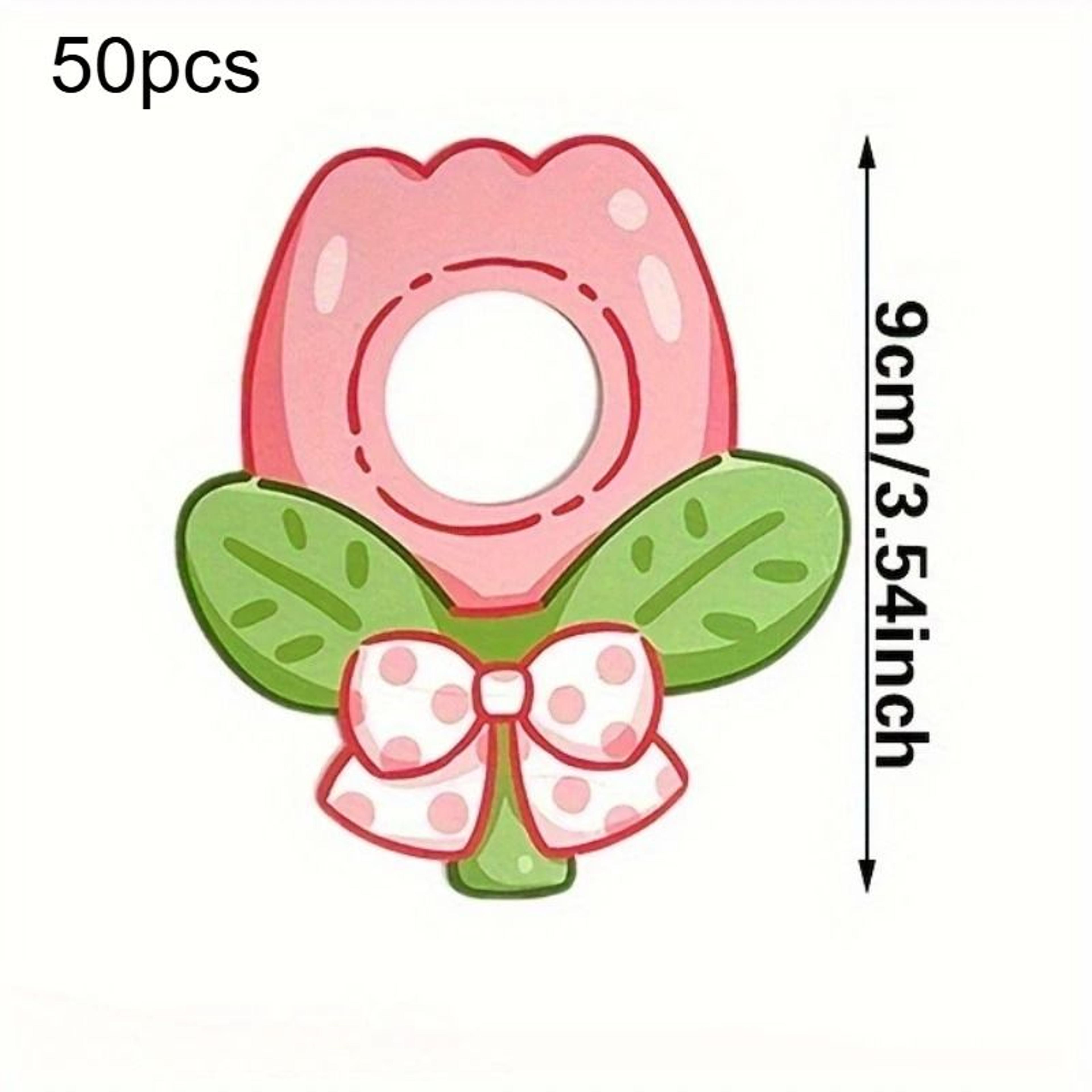 Cartoon Flower Lollipop Decoration Cards Paper Inserts 6