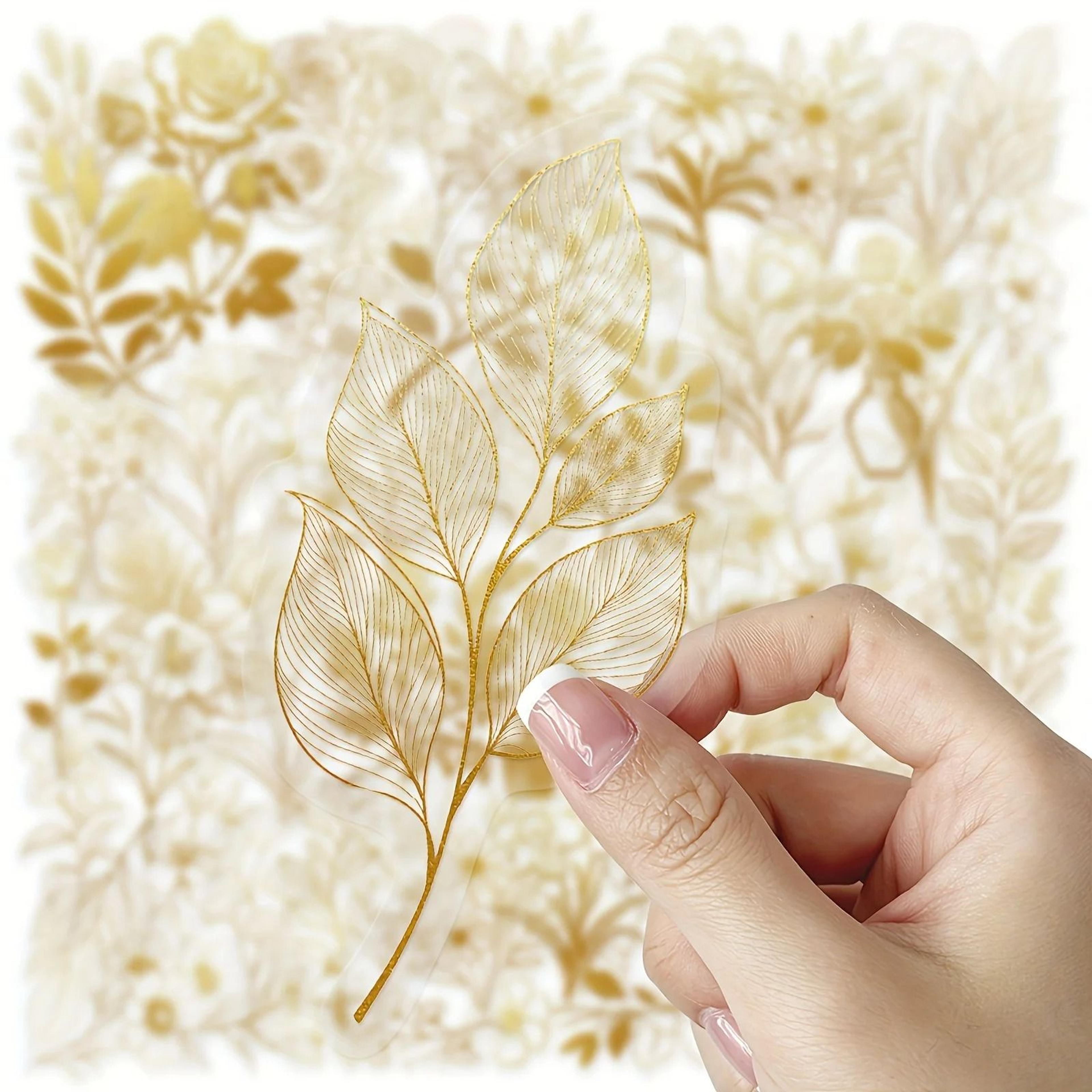 Transparent Floral Self Adhesive Stickers Set 2