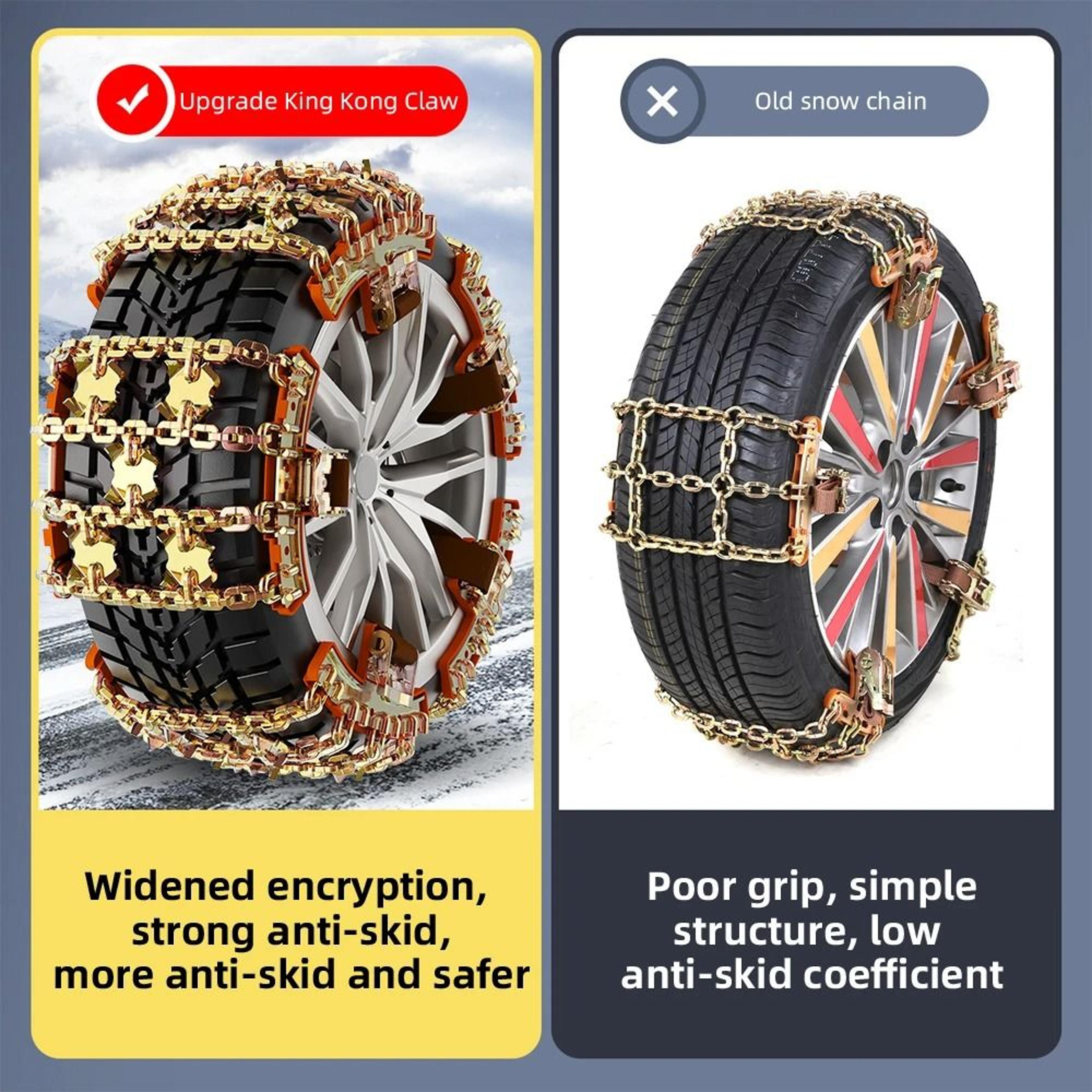 Adjustable Car Anti Skid Tire Chain For Snow And Ice 2