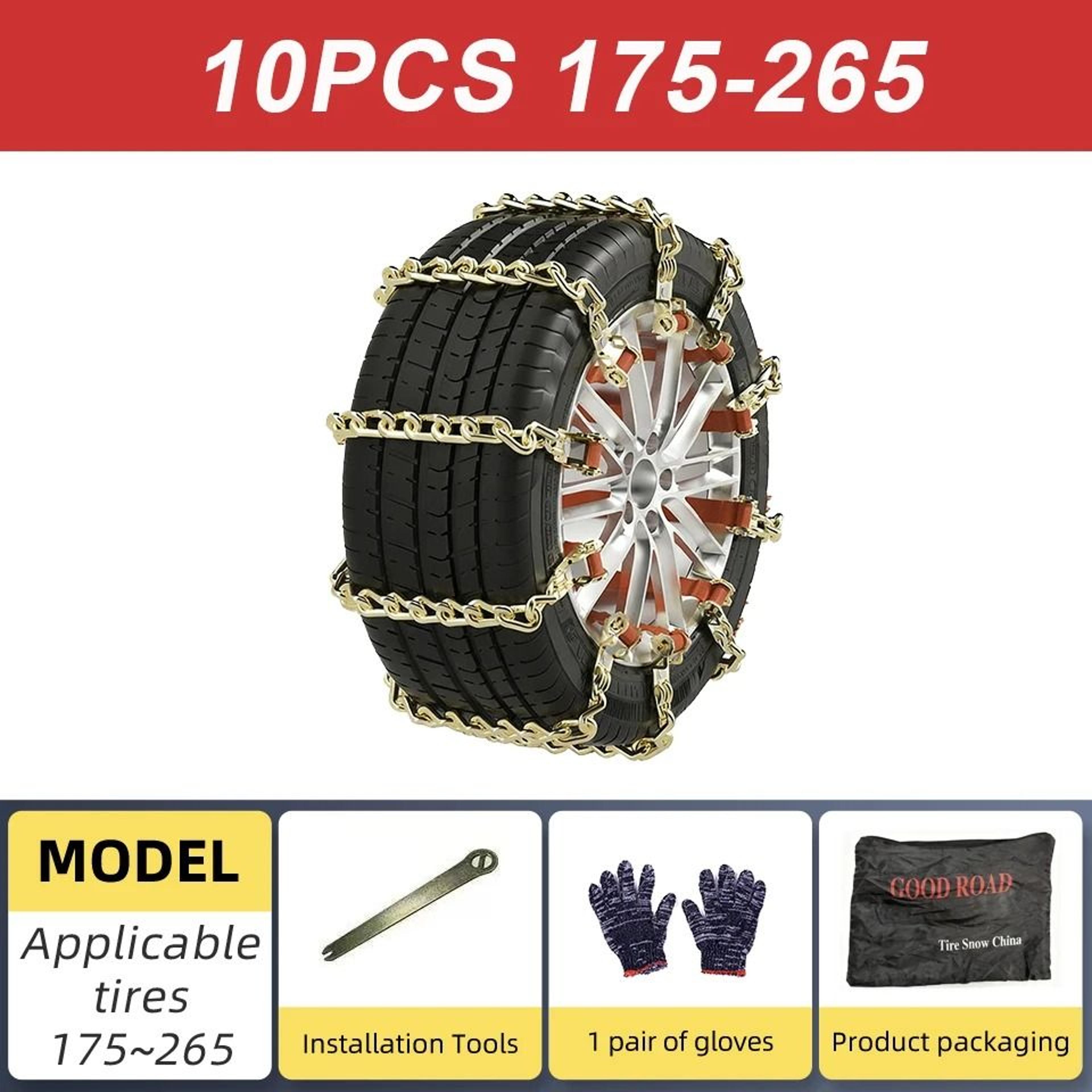 Car Tire Winter Snow Chains 9
