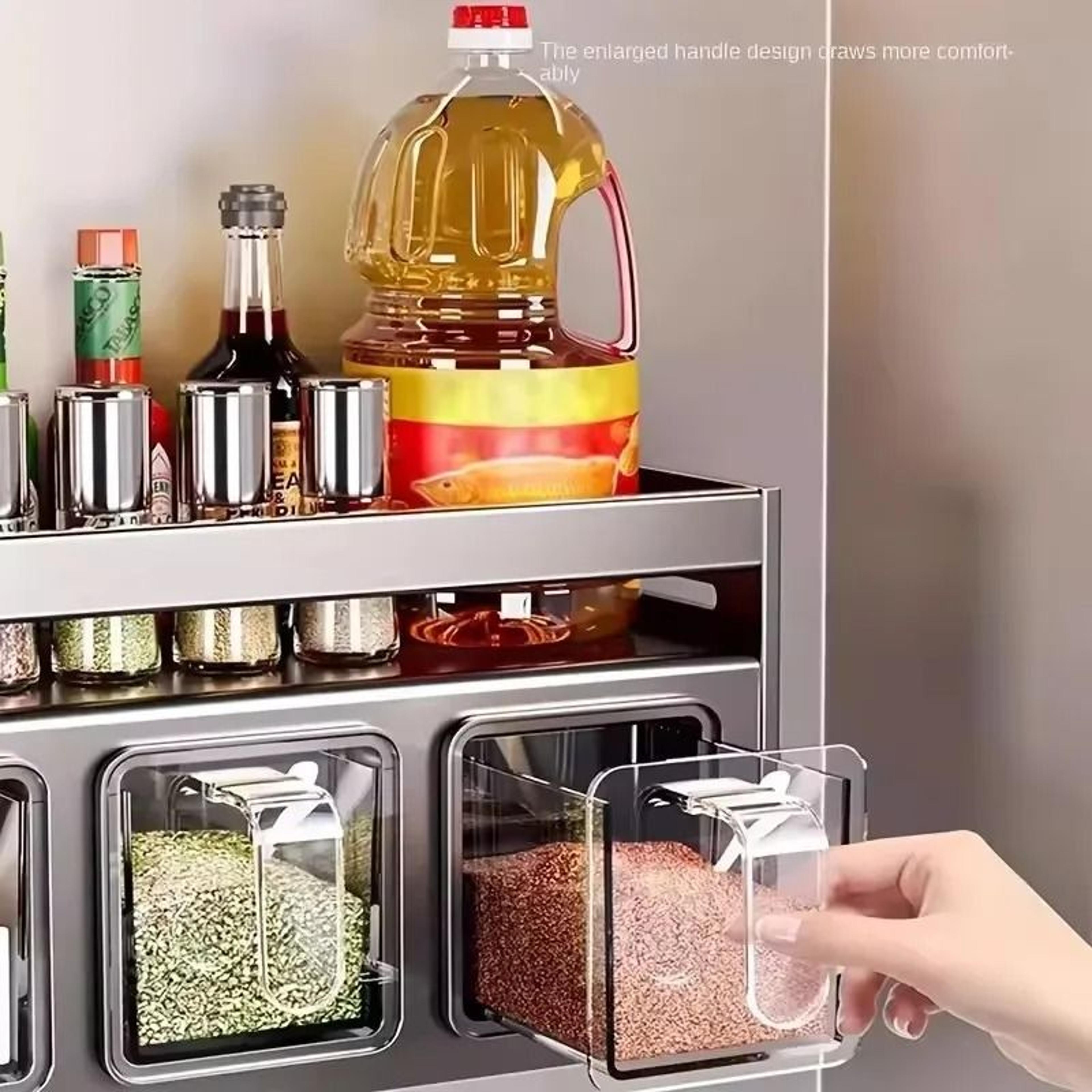 Wall Mounted Stainless Steel Spice Rack 2