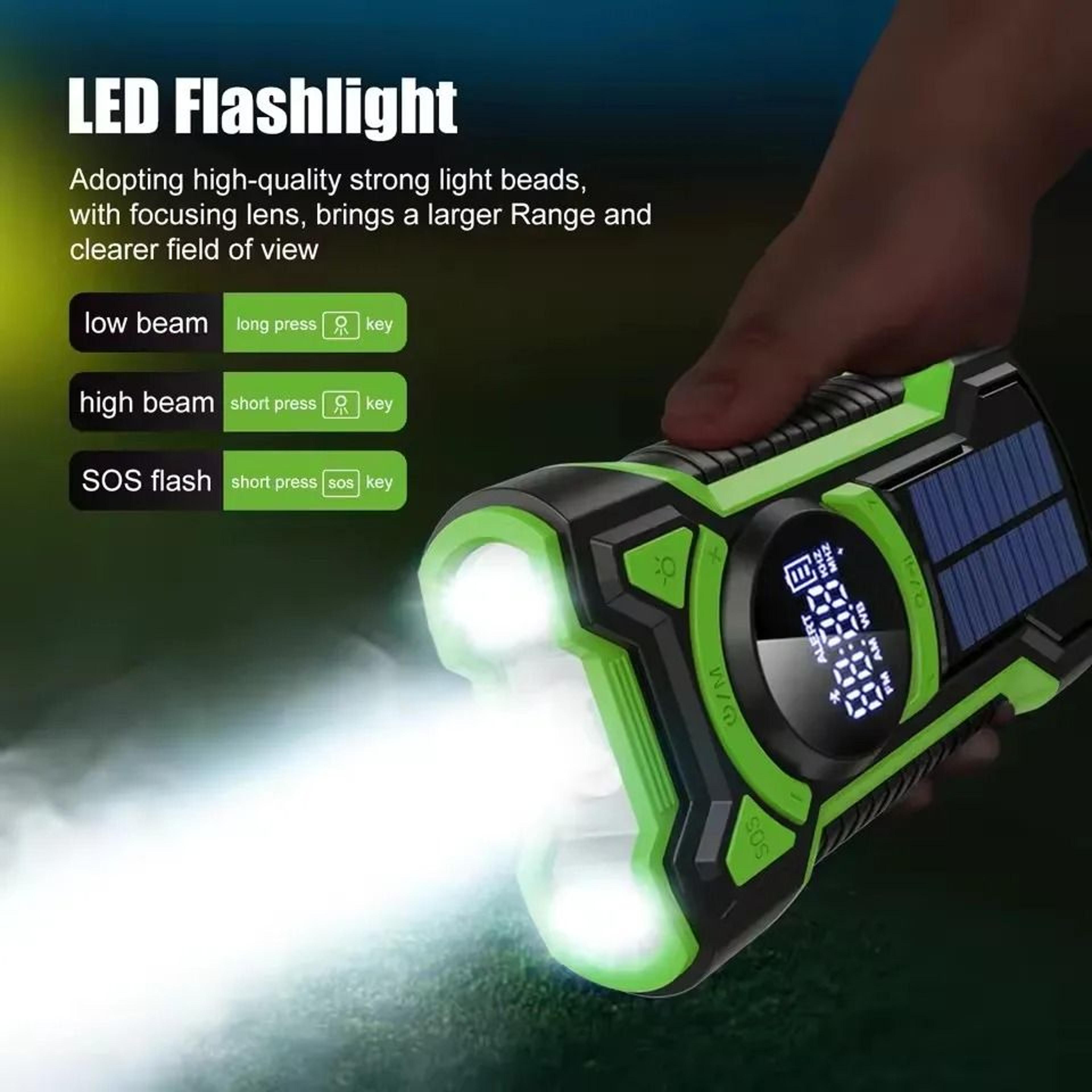 5000mAh Emergency Solar Hand Crank Radio 5