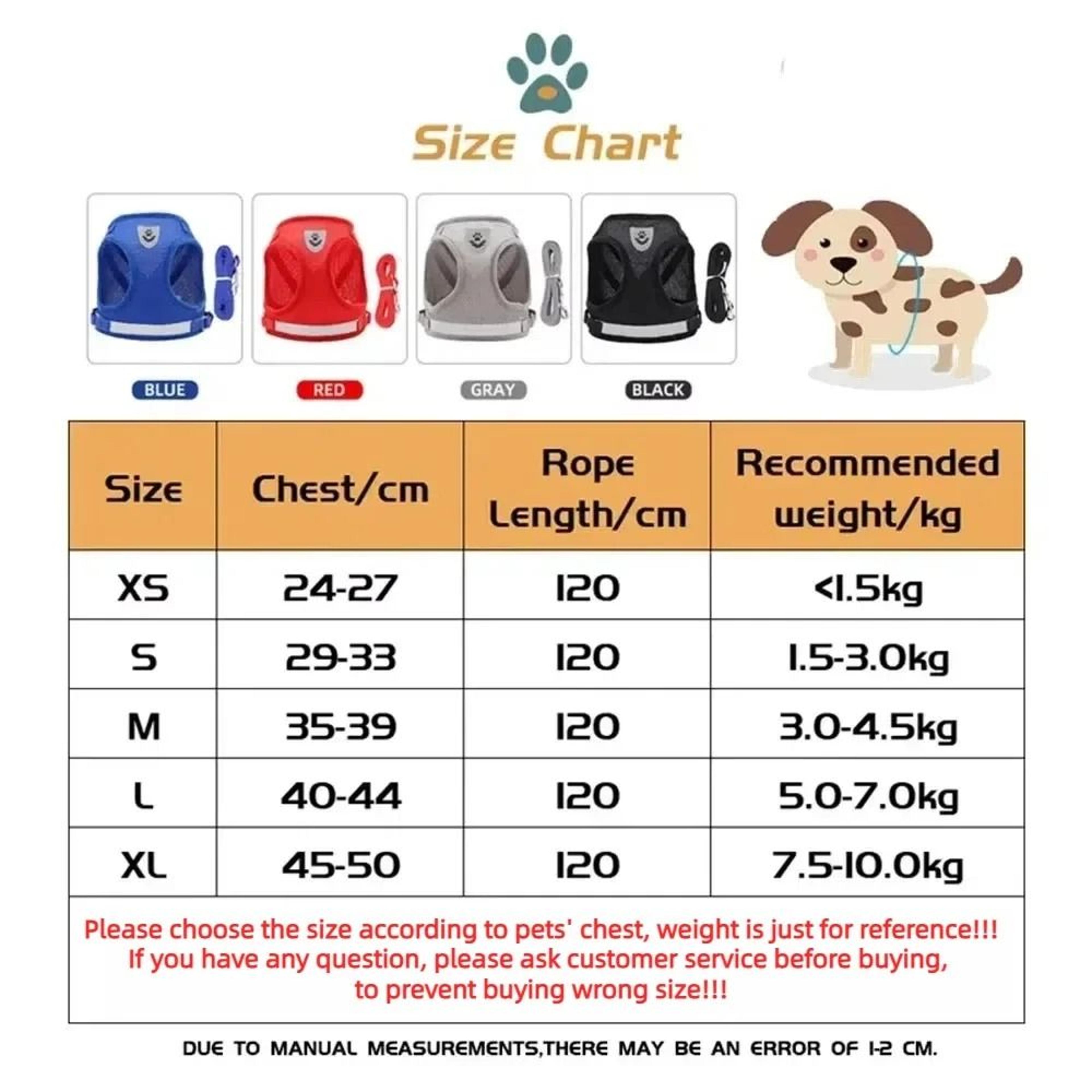 Mesh Comfort Reflective Cat And Small Dog Harness Set 1