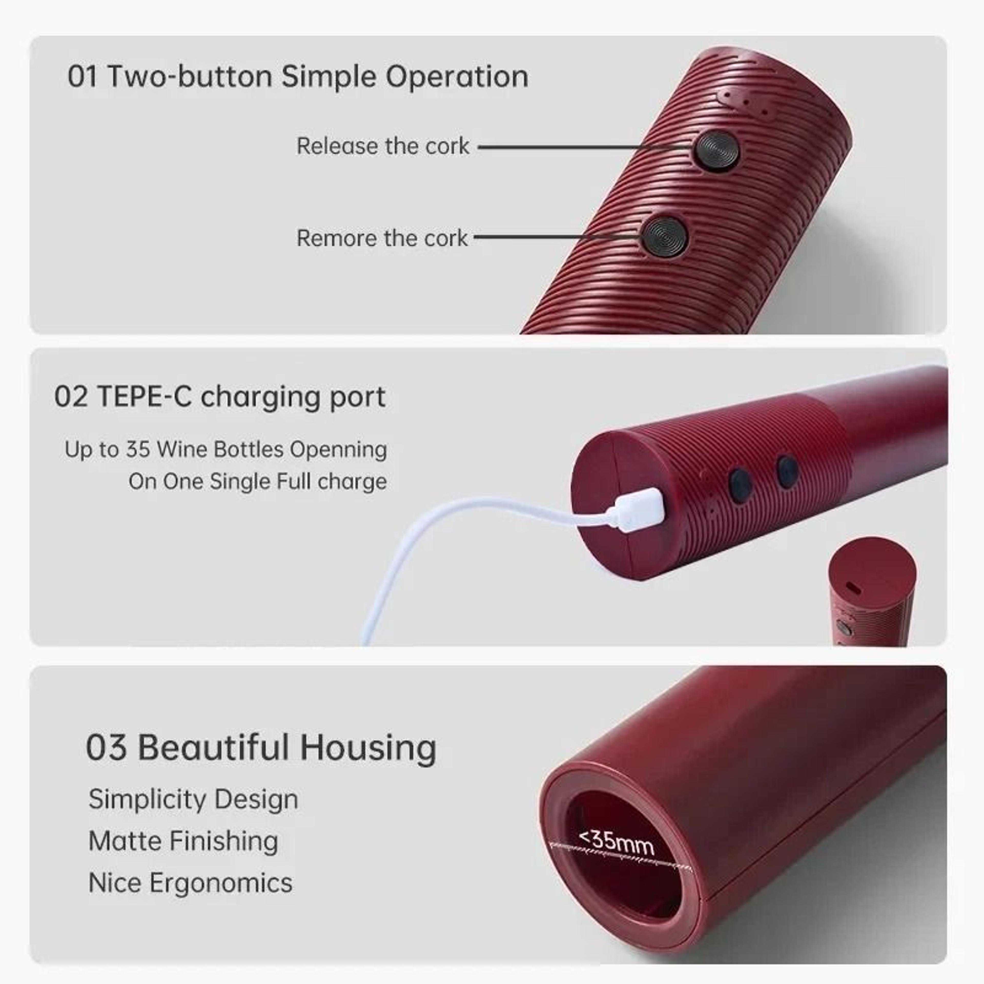 Professional Rechargeable Automatic Electric Wine Opener 1