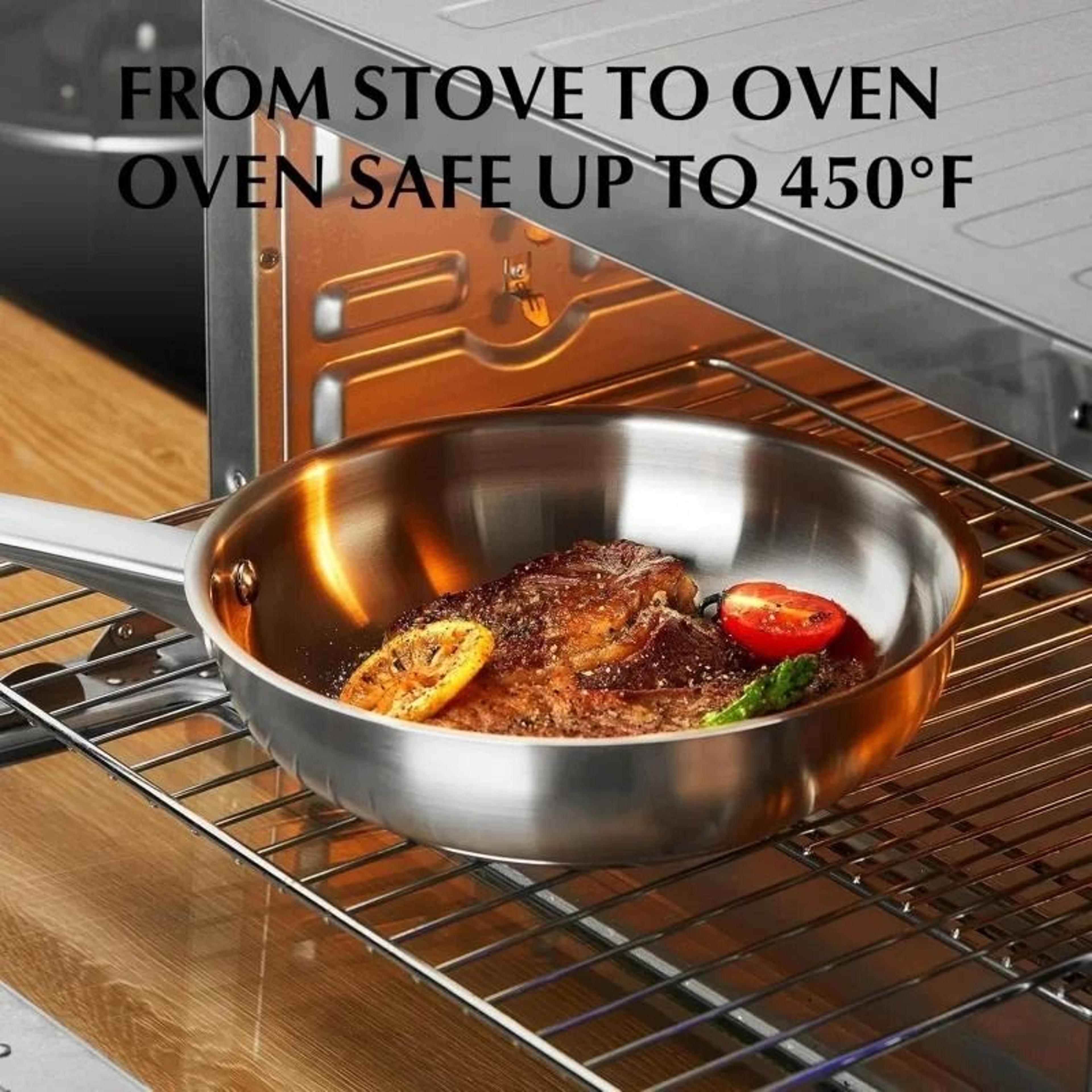 Professional Stainless Steel Uncoated Frying Pan Series 1