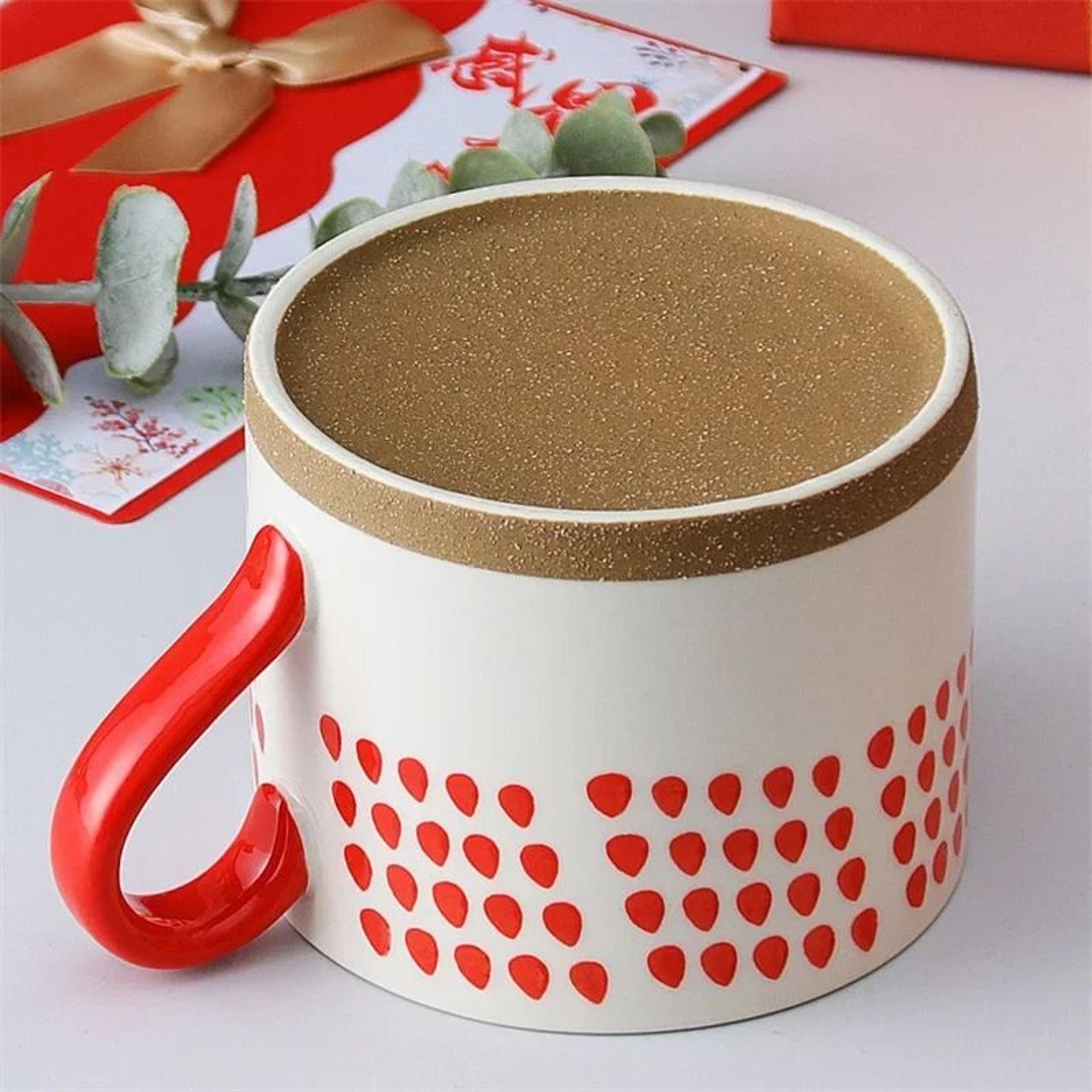 Artisan Stoneware Vertical Stripe Infusion Mug 5