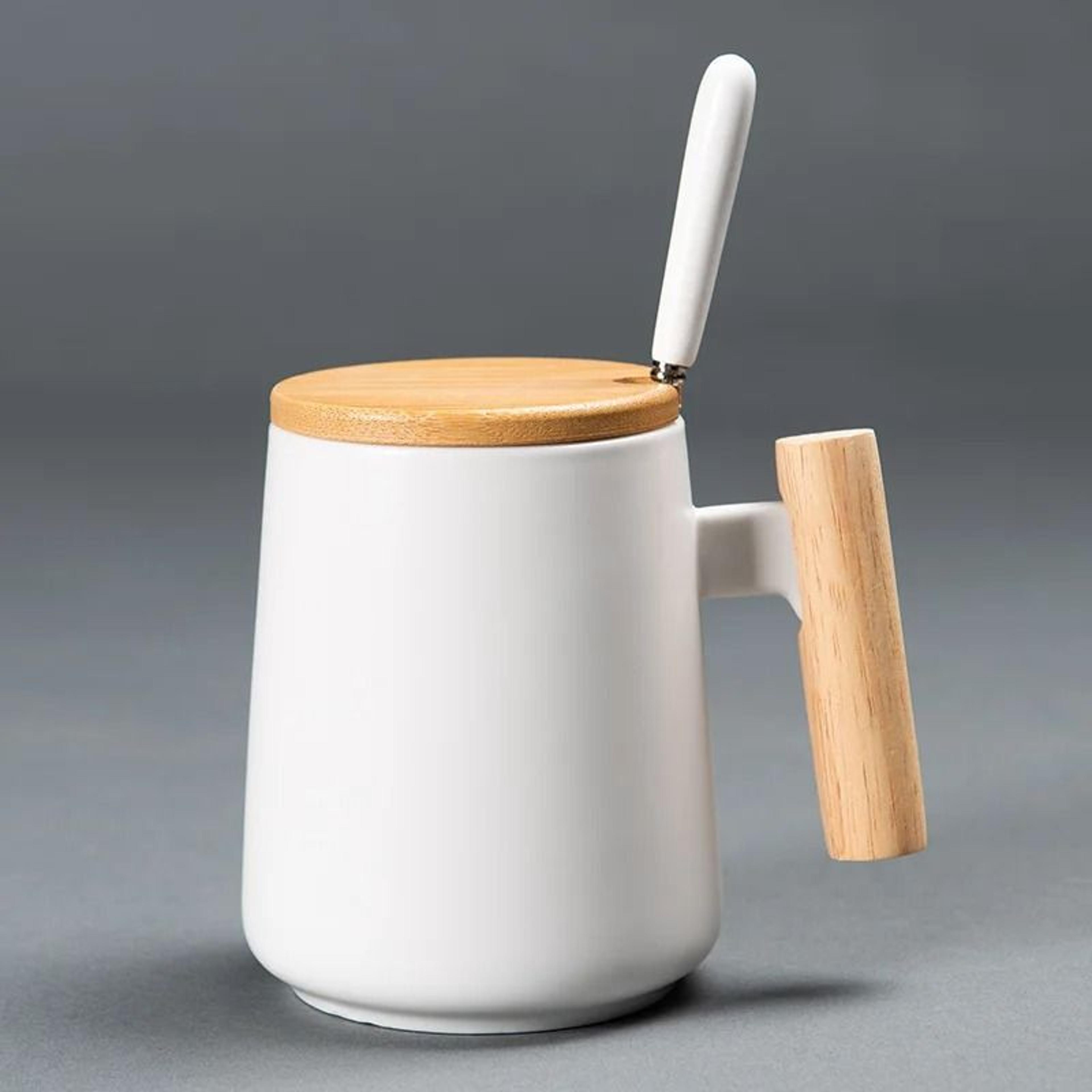 Vintage Nordic Wooden Handle Ceramic Infusion Mug 6
