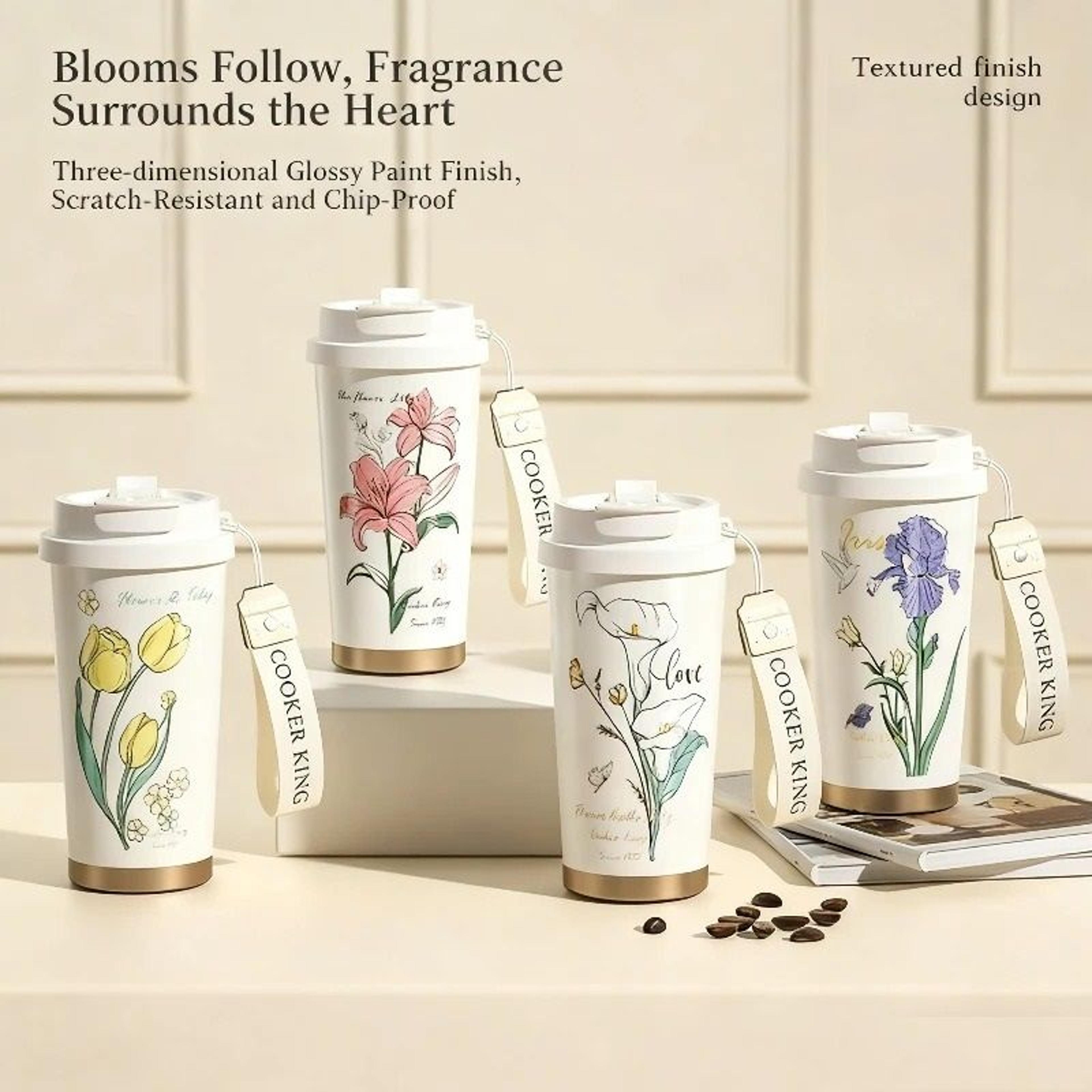 Flower Series Thermal Coffee Cup 0