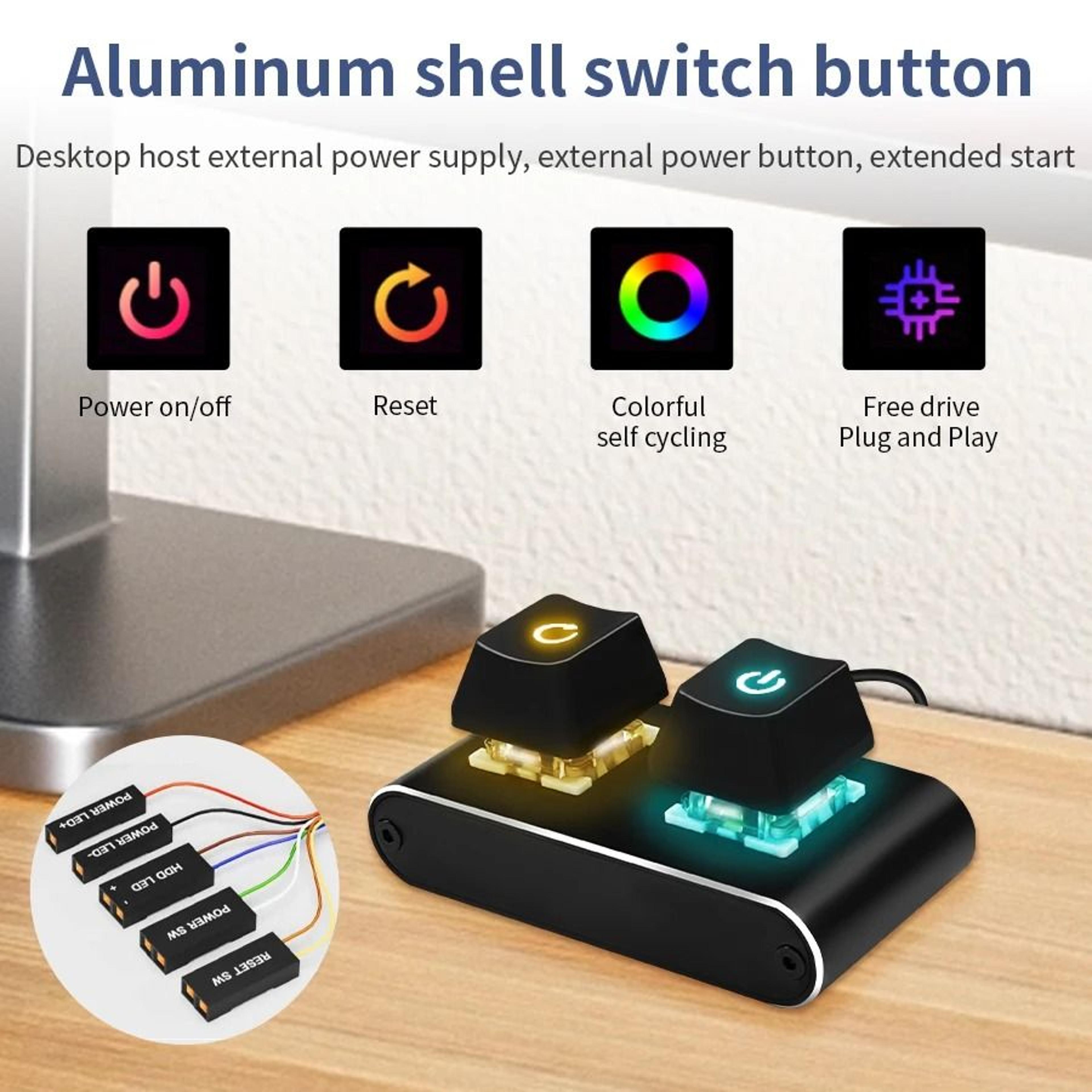Mechanical Desktop Power Switch With LED Light 0